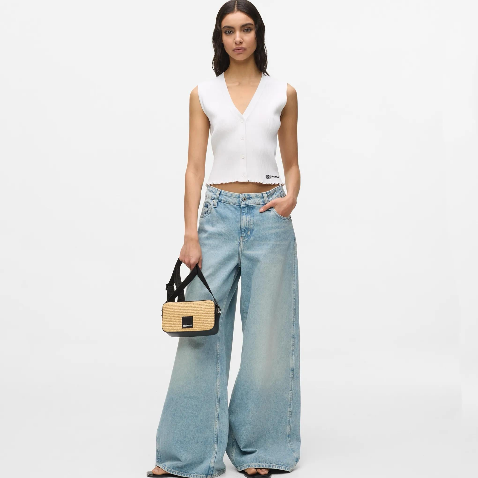 Дамски топ Karl Lagerfeld Jeans Women Top B2W18024 100 Front View