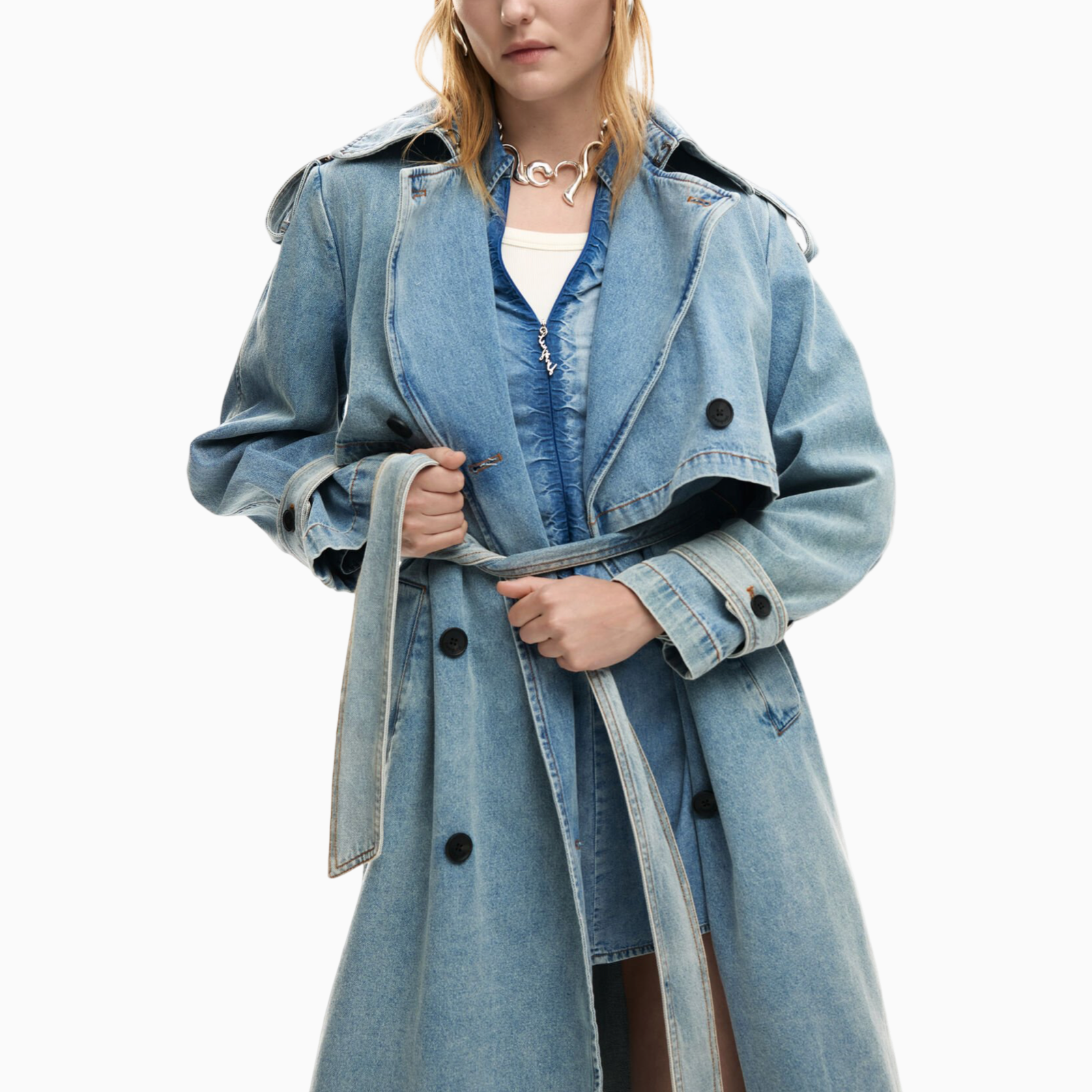 Дамско палто Desigual Women Trench Coat 26SWED17 5007 Close-Up