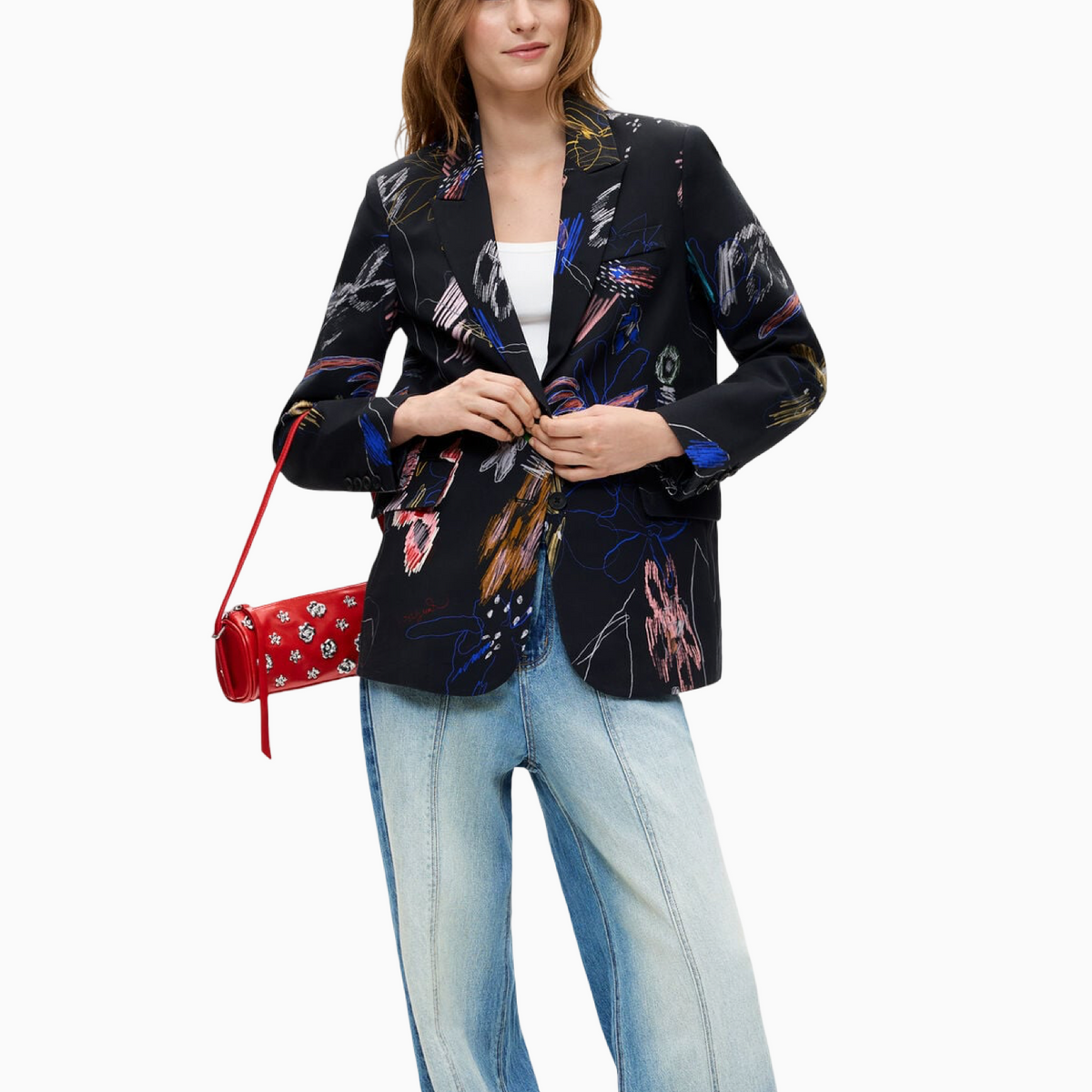 Дамско сако Desigual Women Blazer 26WWEW47 2000 Front View