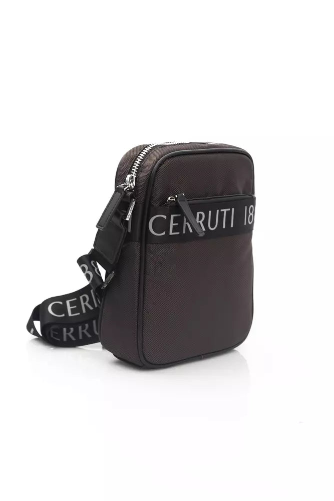 Кафява найлонова мъжка чанта Cerruti 1881