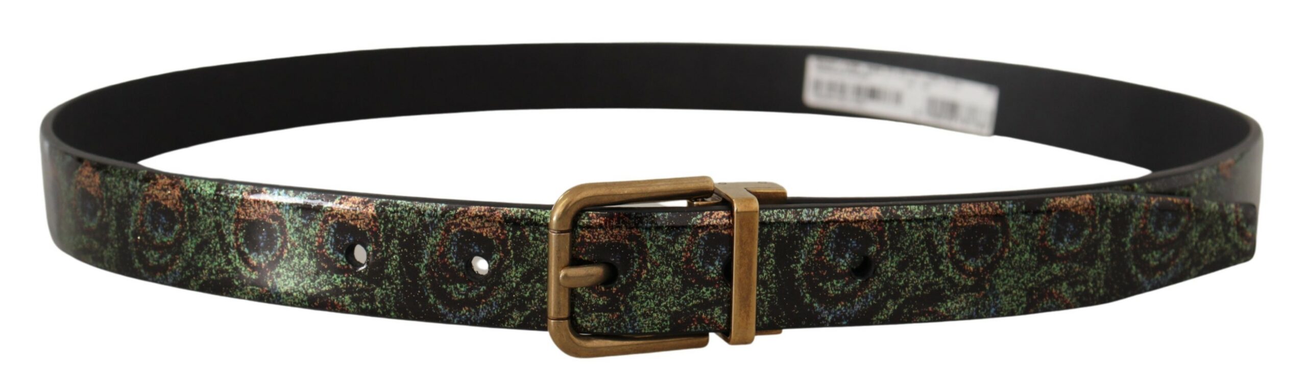 Dolce & Gabbana елегантен черен кожен колан Grosgrain