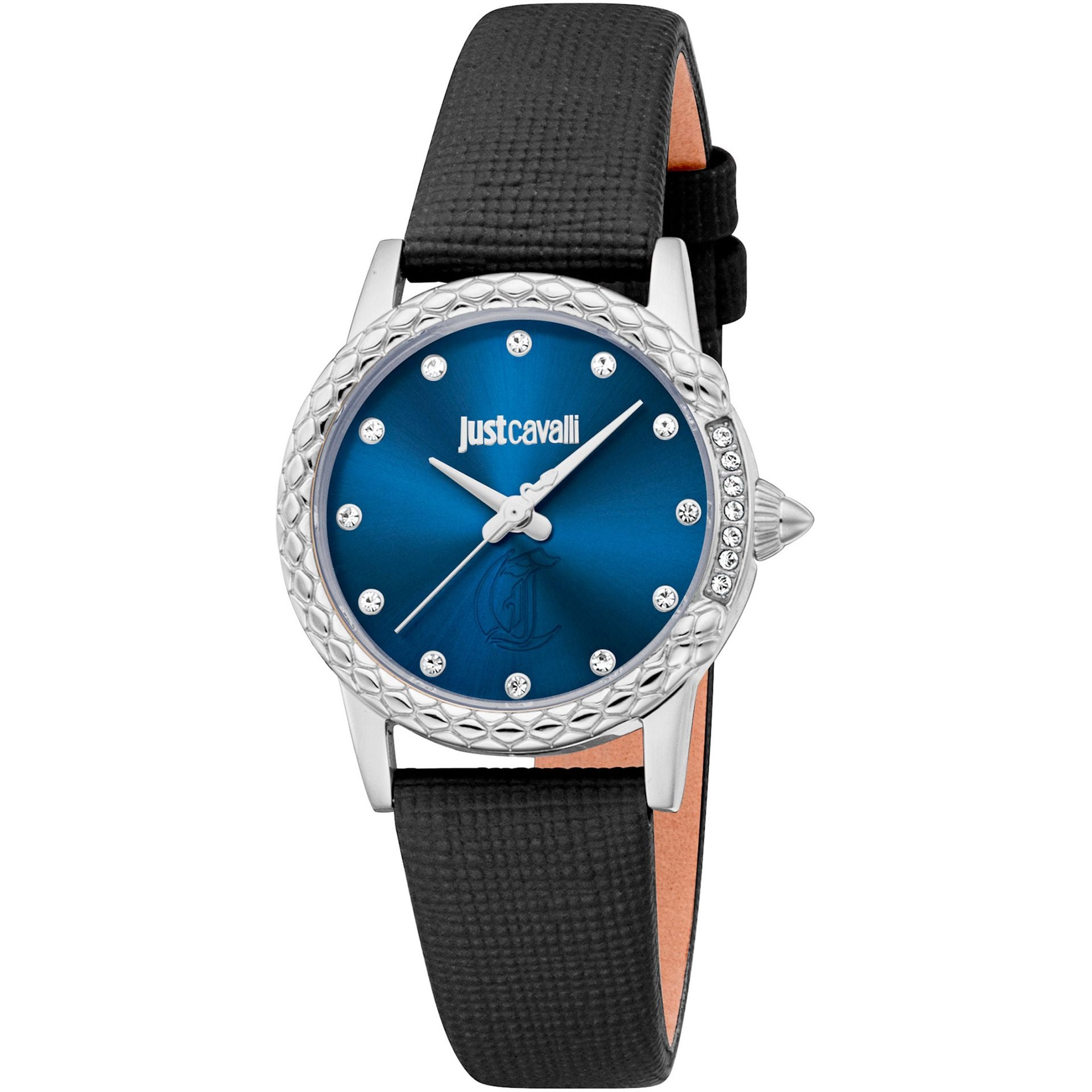 Дамски часовник Women’s watch Just Cavalli Animalier Fiorenza Snake
JC1L310L0015 Leather Black Silver Blue