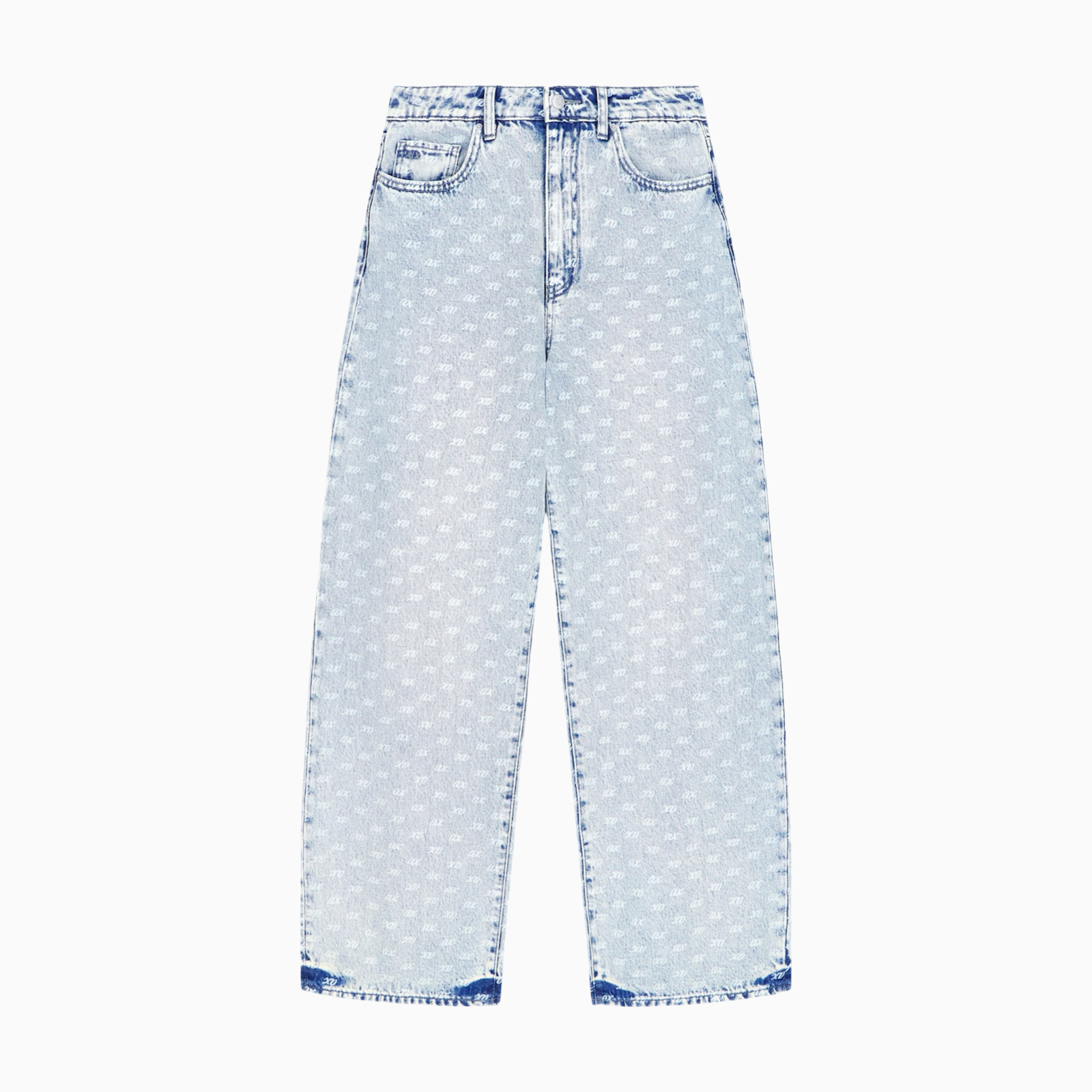 Дамски дънков панталон Armani Exchange Women Oversized Denim Trousers XM000100 AF25777 FB010 Front View
