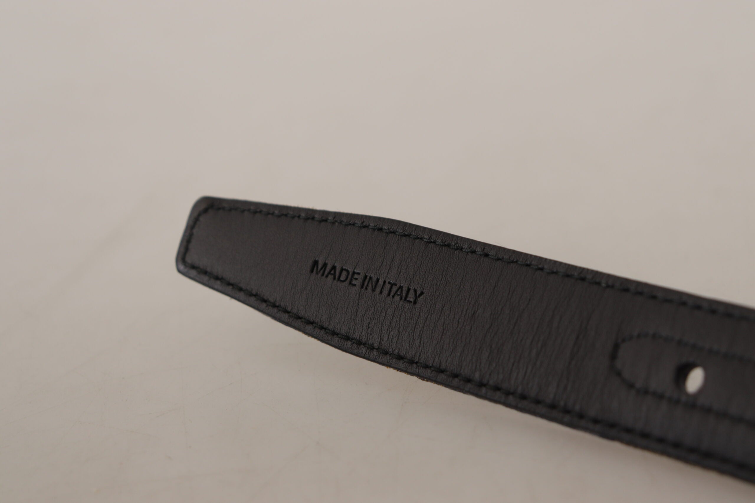 Dolce & Gabbana Елегантен тъмносин кожен колан