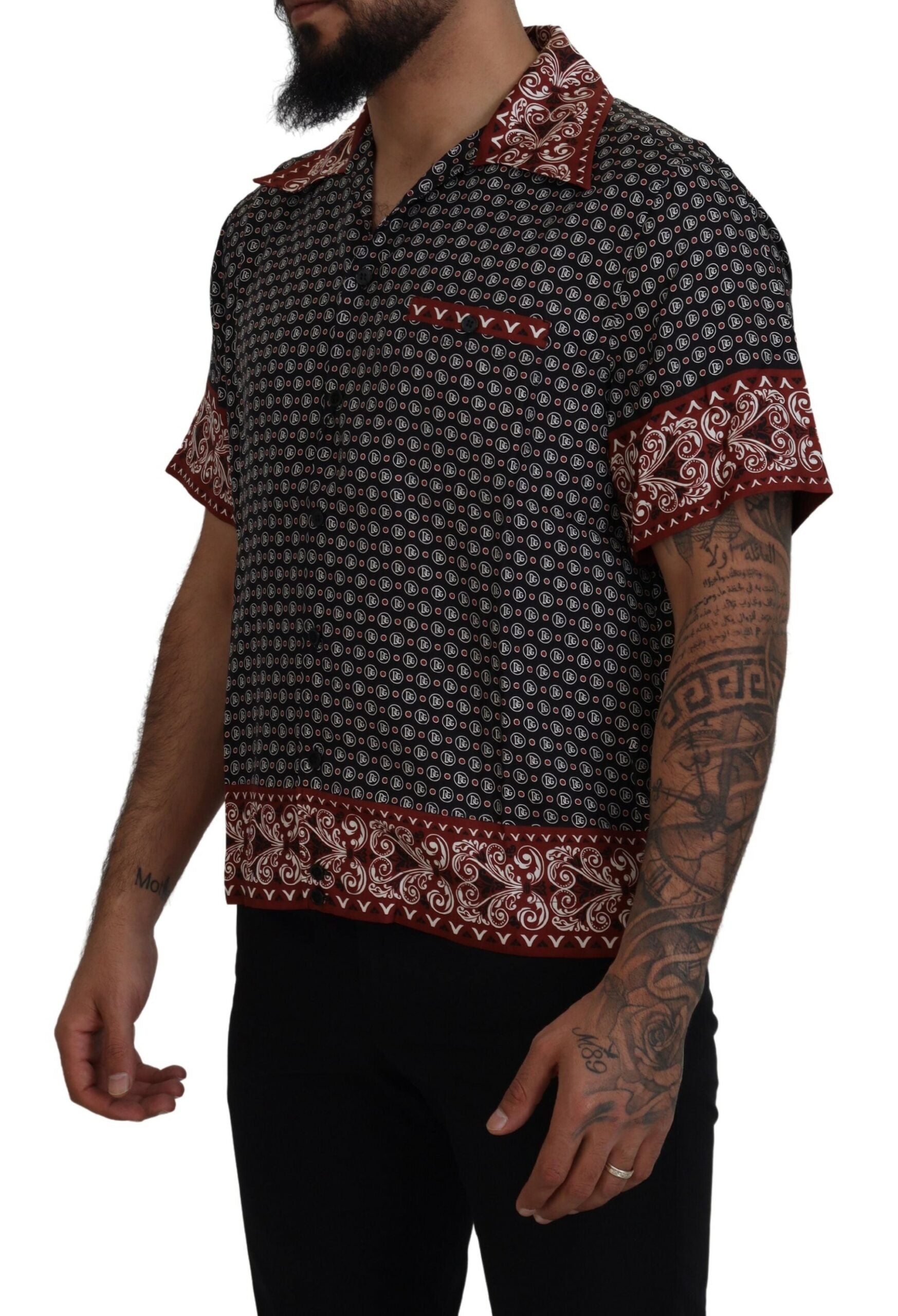 Dolce & Gabbana Елегантна многоцветна копринена ежедневна риза