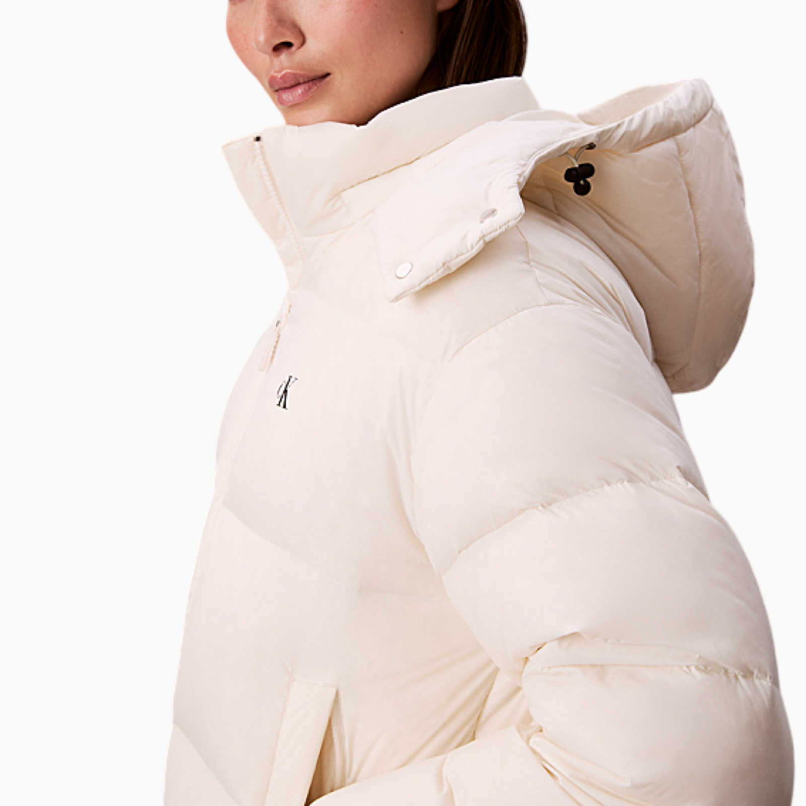 Дамски бяло яке Calvin Klein Jeans Women Jacket LV047D501G VDV Close-Up