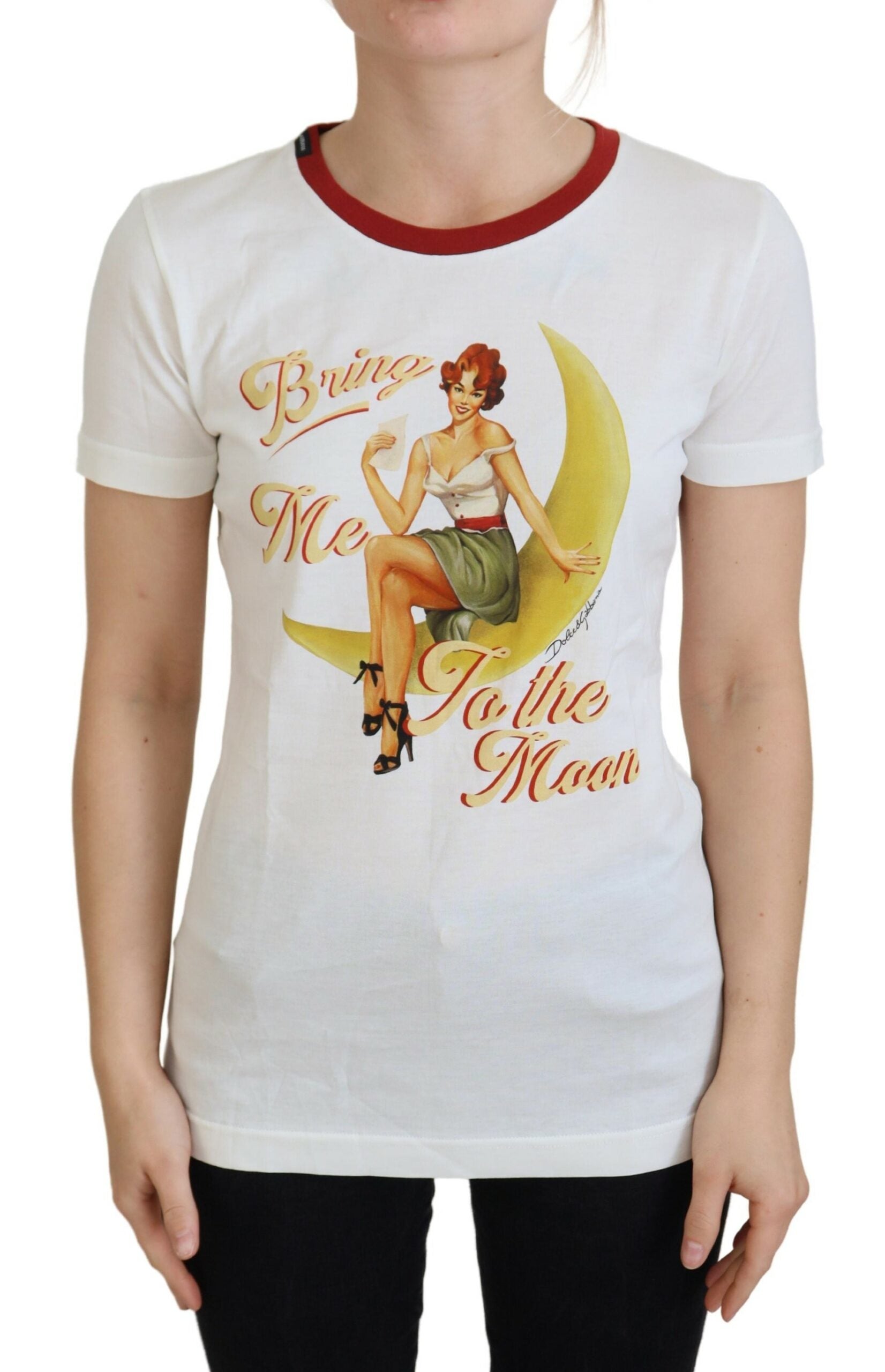 Dolce & Gabbana Елегантно бяло памучно ежедневно горнище