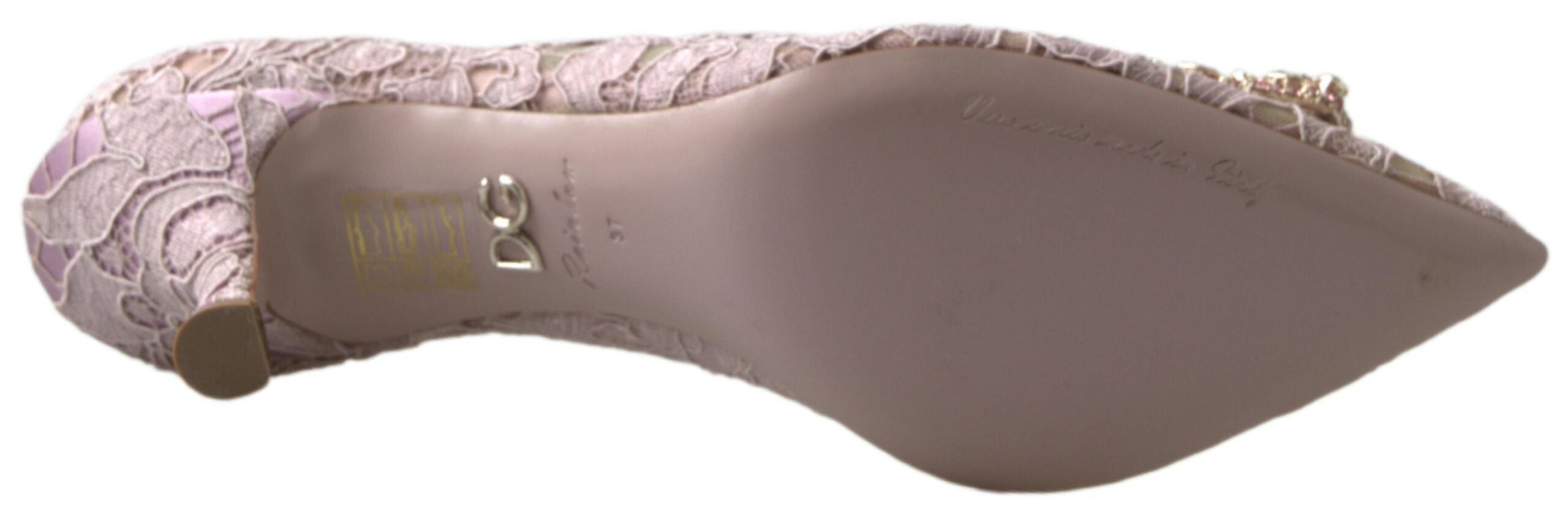 Dolce & Gabbana Елегантни розови токчета, украсени с кристали