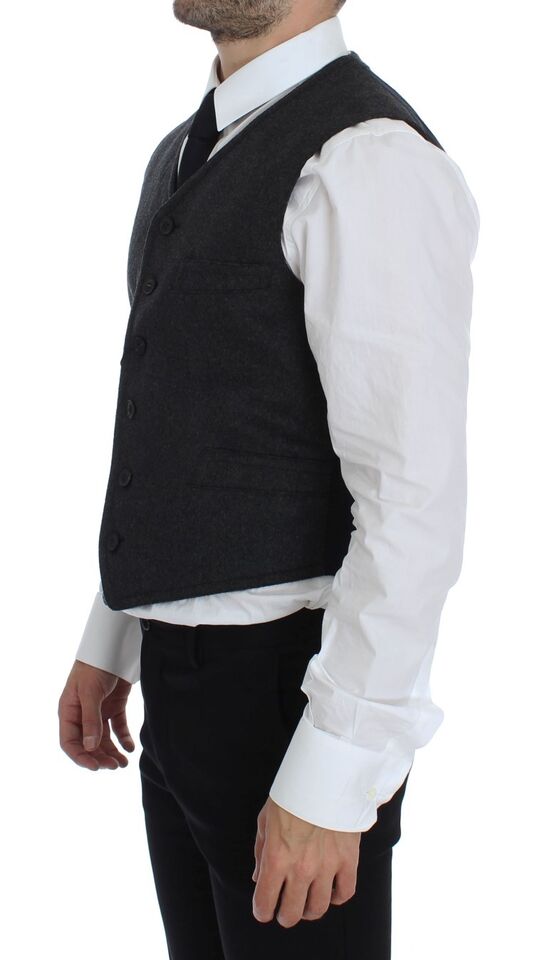 Dolce & Gabbana Елегантен елек от сива вълнена рокля