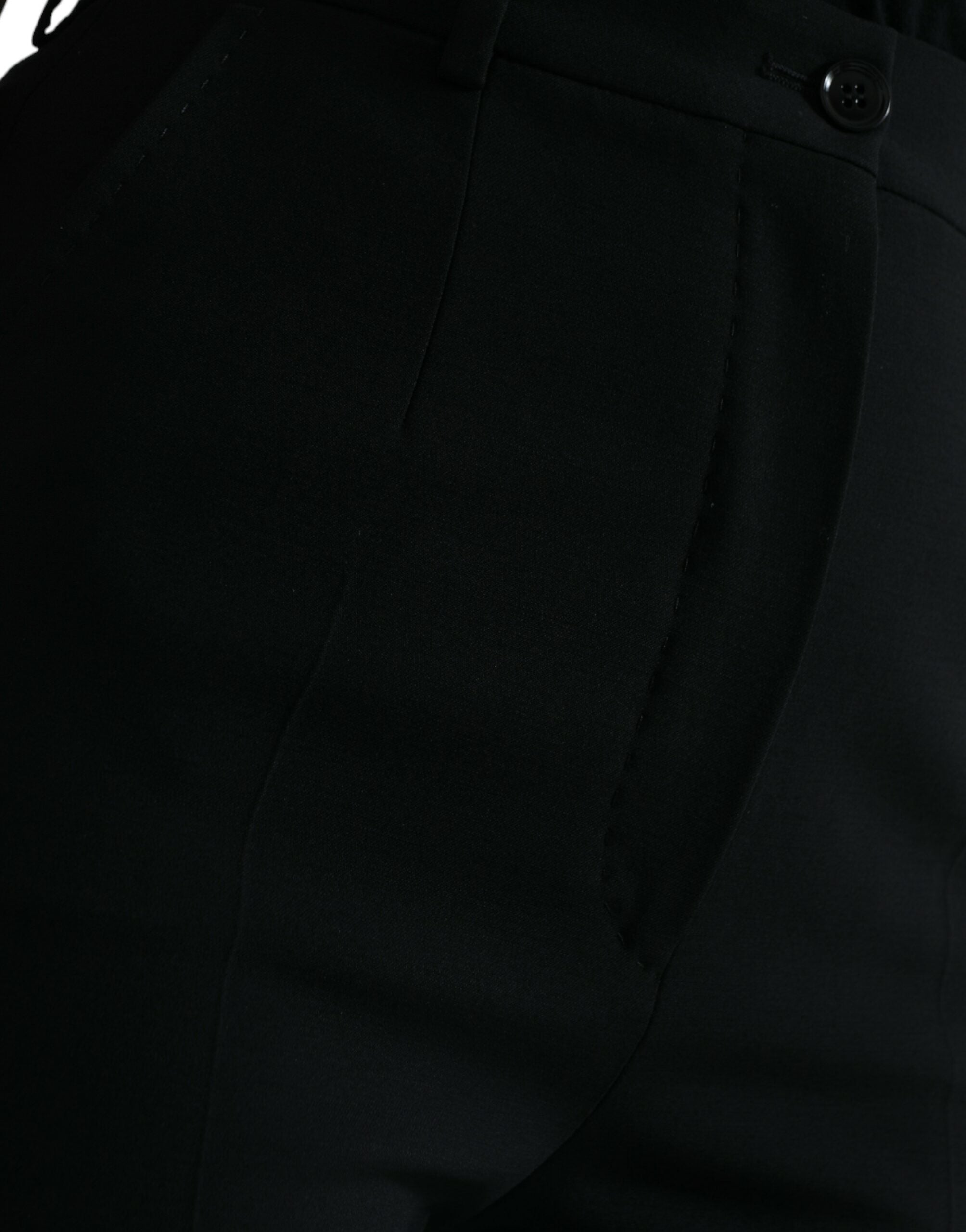 Dolce & Gabbana Елегантни стеснени вълнени панталони с висока талия