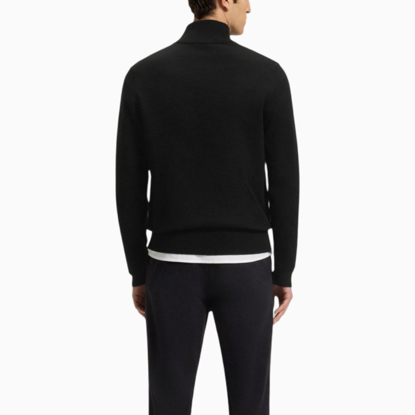 Мъжка черна жилетка Boss Men Knitwear 50543692 Back View