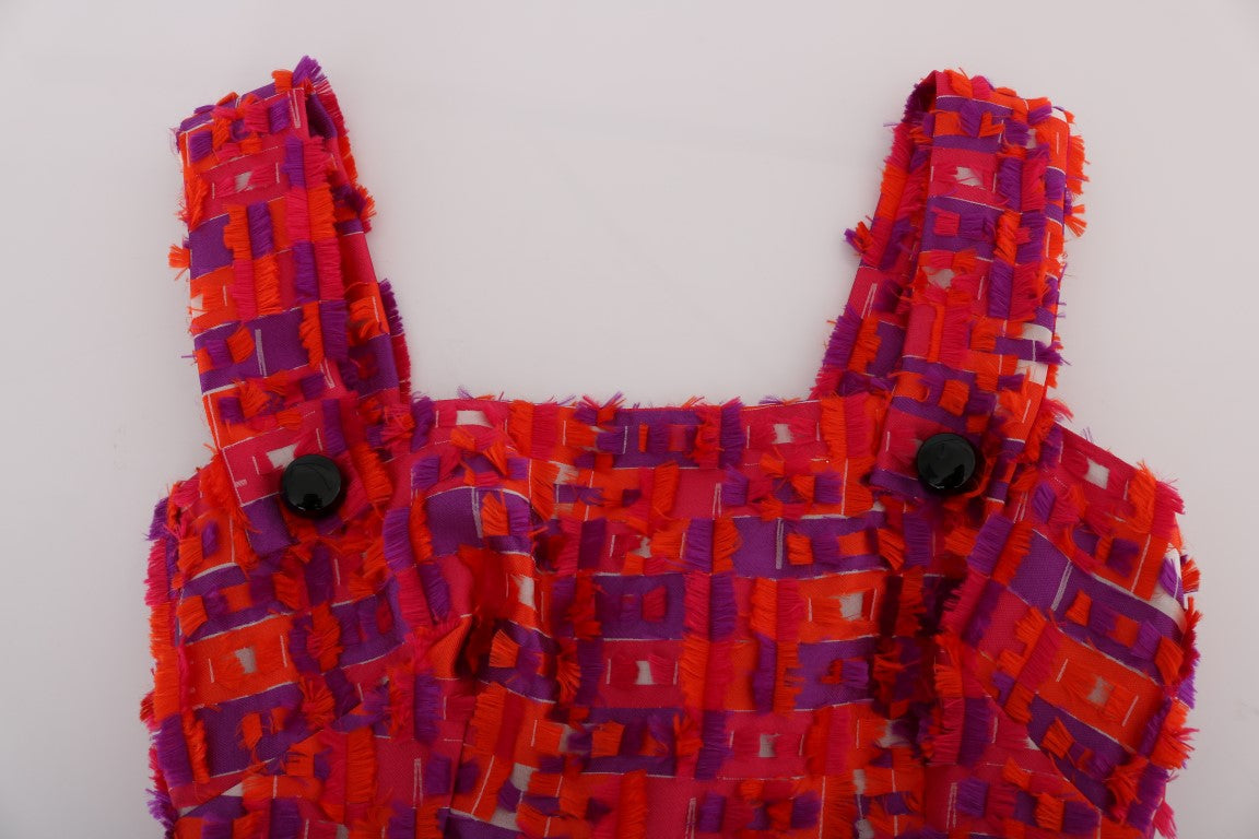 Dolce & Gabbana Елегантна розова рокля без ръкави с А-силует