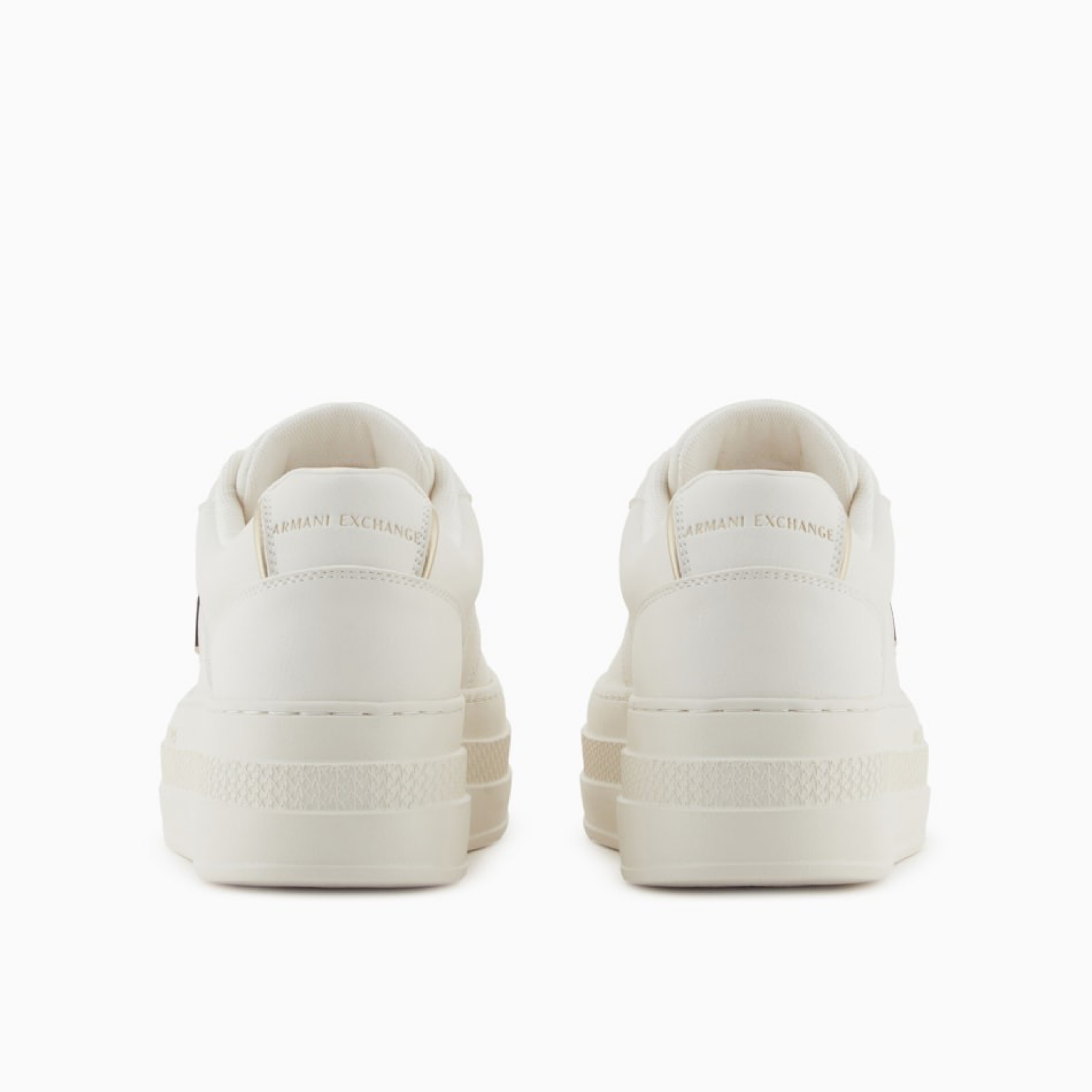 Дамски бели кецове Armani Exchange Women Sneakers XW001631 AF17351 Heel View