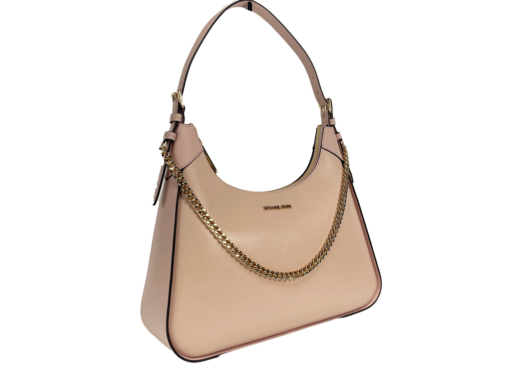 Michael Kors Wilma Large Smooth Leather Chain Shoalder Bag Purse Powder Blush