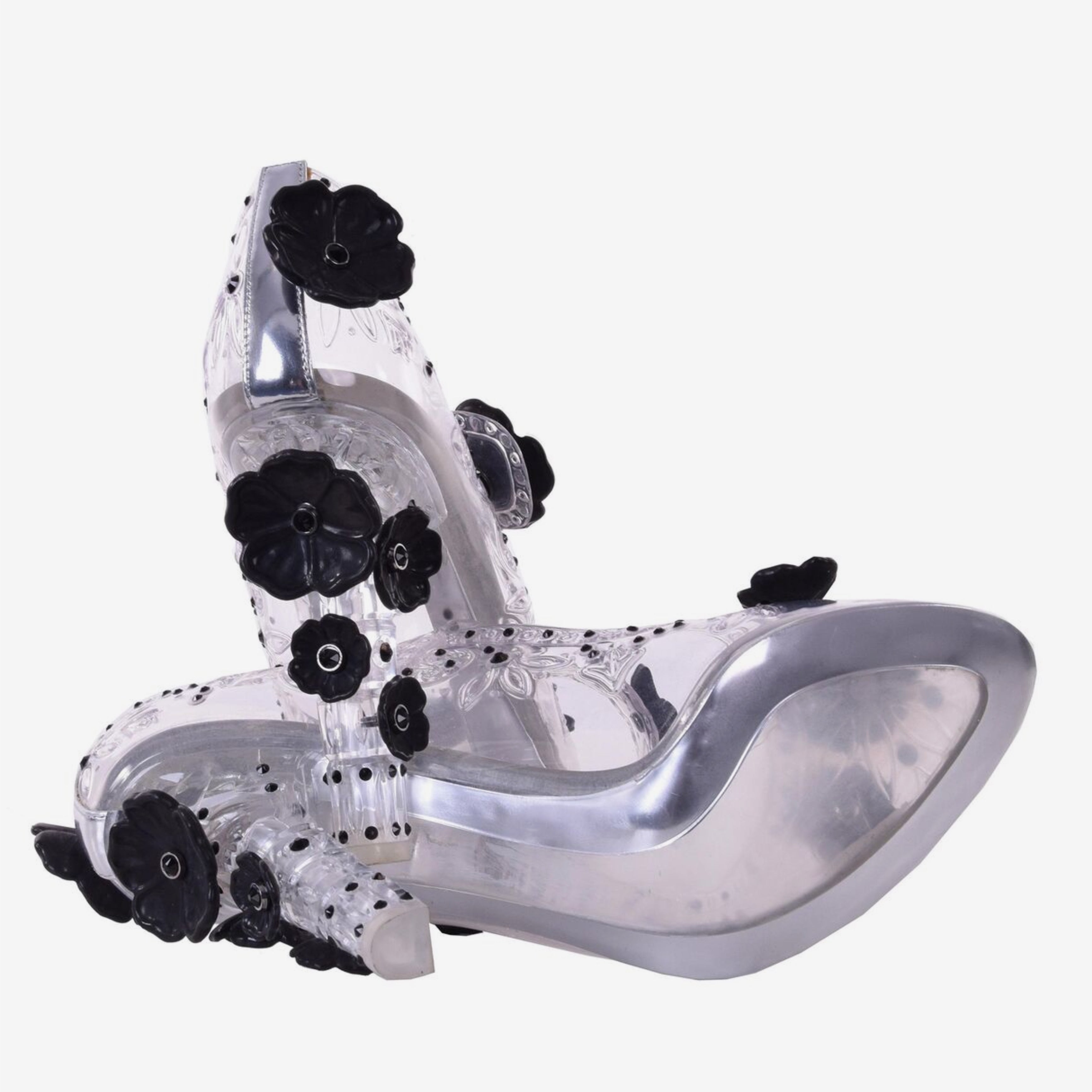 Дамски луксозни прозрачни обувки на висок ток DOLCE & GABBANA Women’s Luxury Transparent CINDERELLA Heels