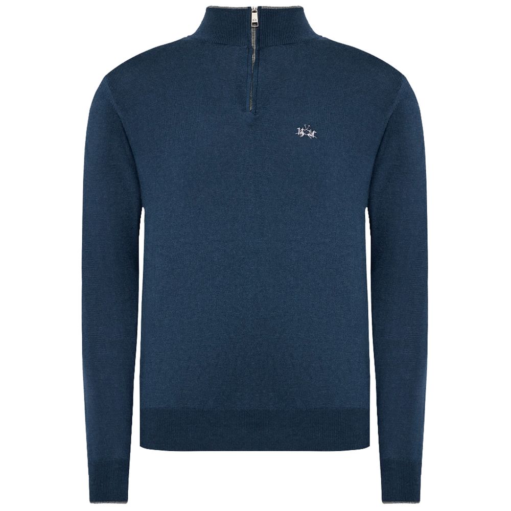 Мъжки пуловер с цип Men’s sweater La Martina Dark Blue