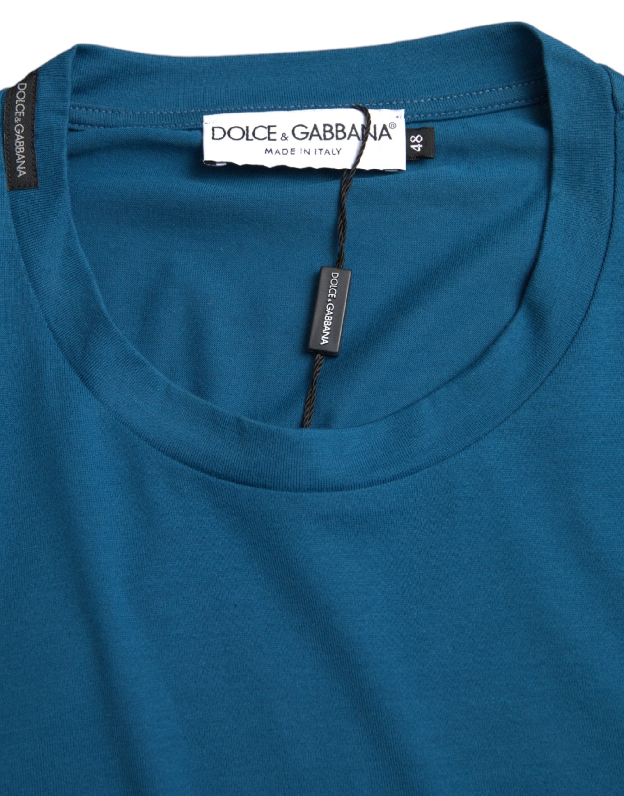 Мъжка синя тениска Dolce & Gabbana
Blue Logo Round Neck Short Sleeves T-shirt