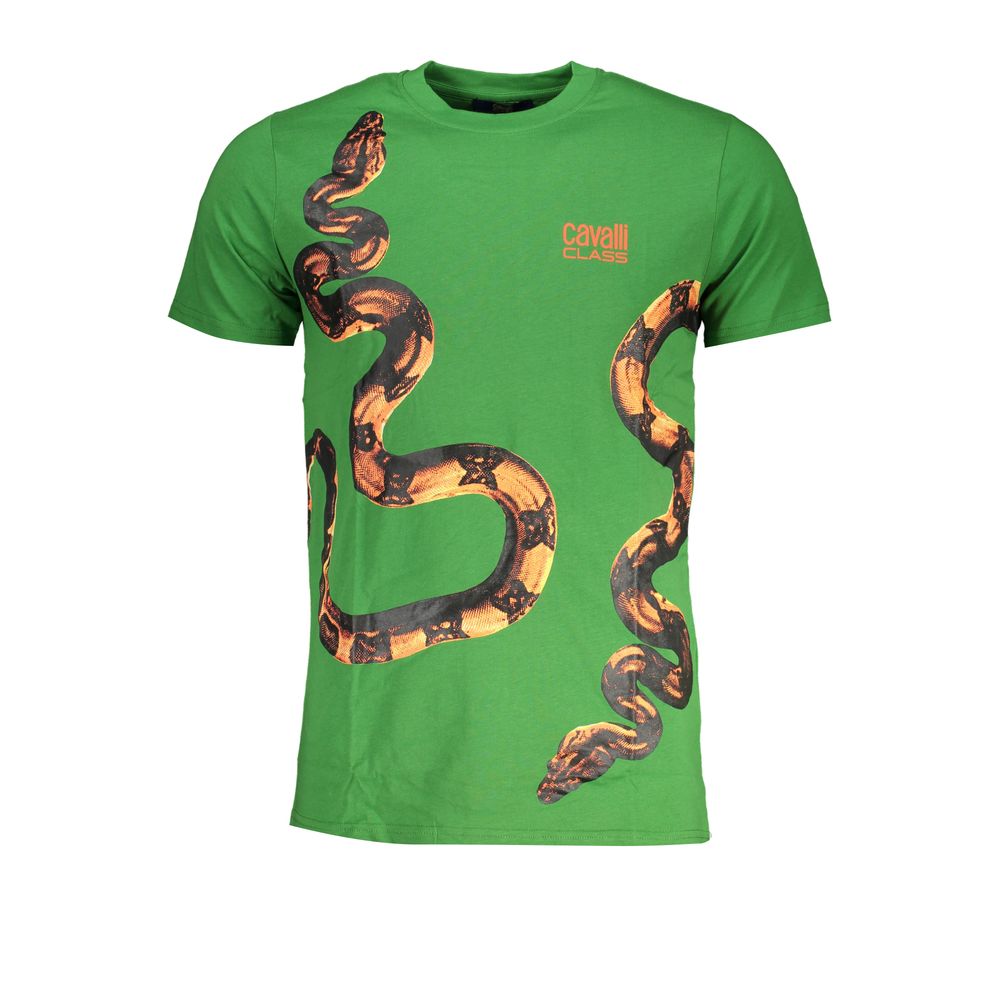 Мъжка тениска Men's t-shirt Cavalli Class
QXT63CJD060 07334 Green front view