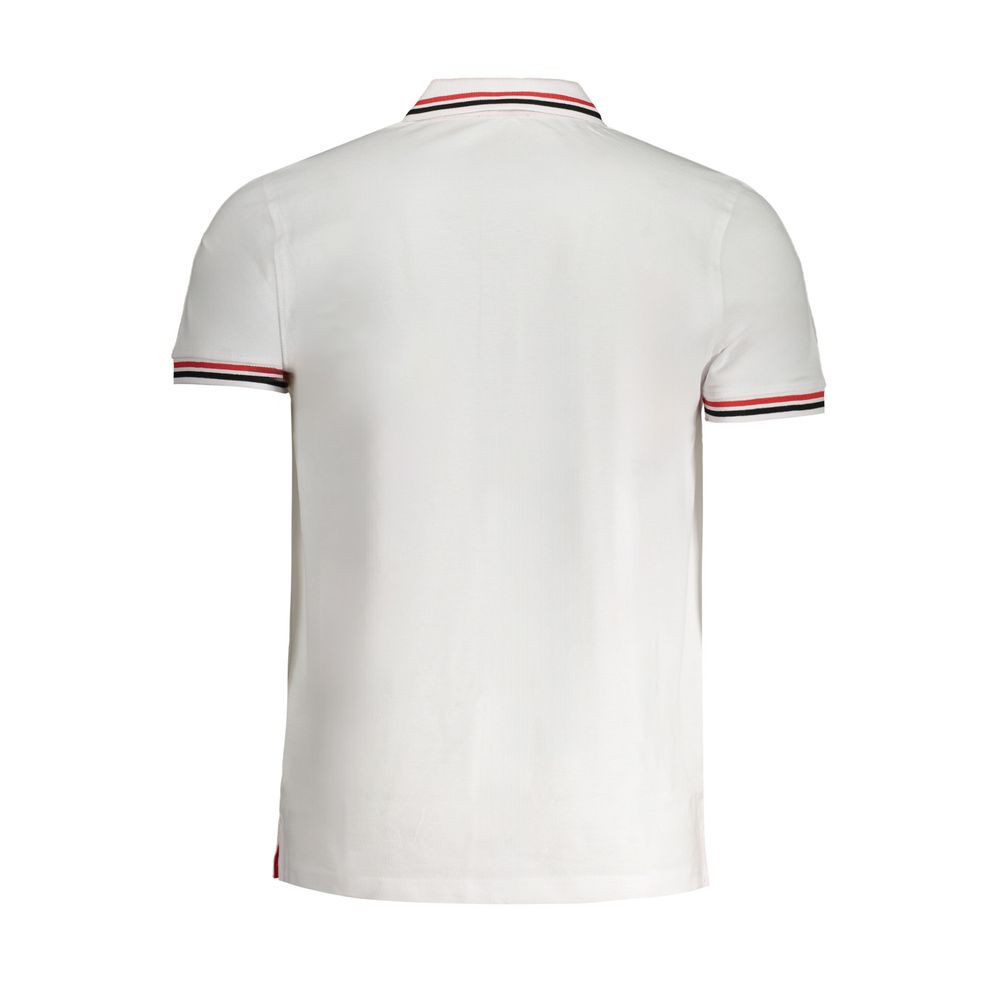 Мъжка поло тениска в бяло Men's polo Cavalli Class QXT64X KB002 00053 Back view