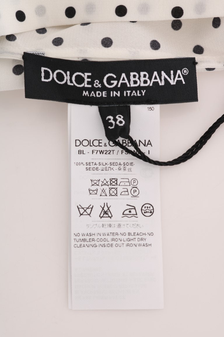 Шикозна копринена блуза на точки Dolce & Gabbana
