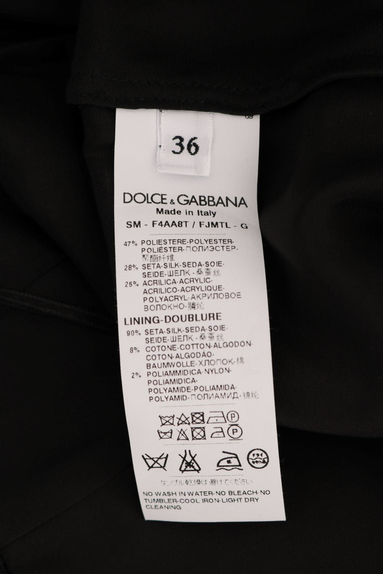Dolce & Gabbana Елегантна черна жакардова пола с А-силует на цветя