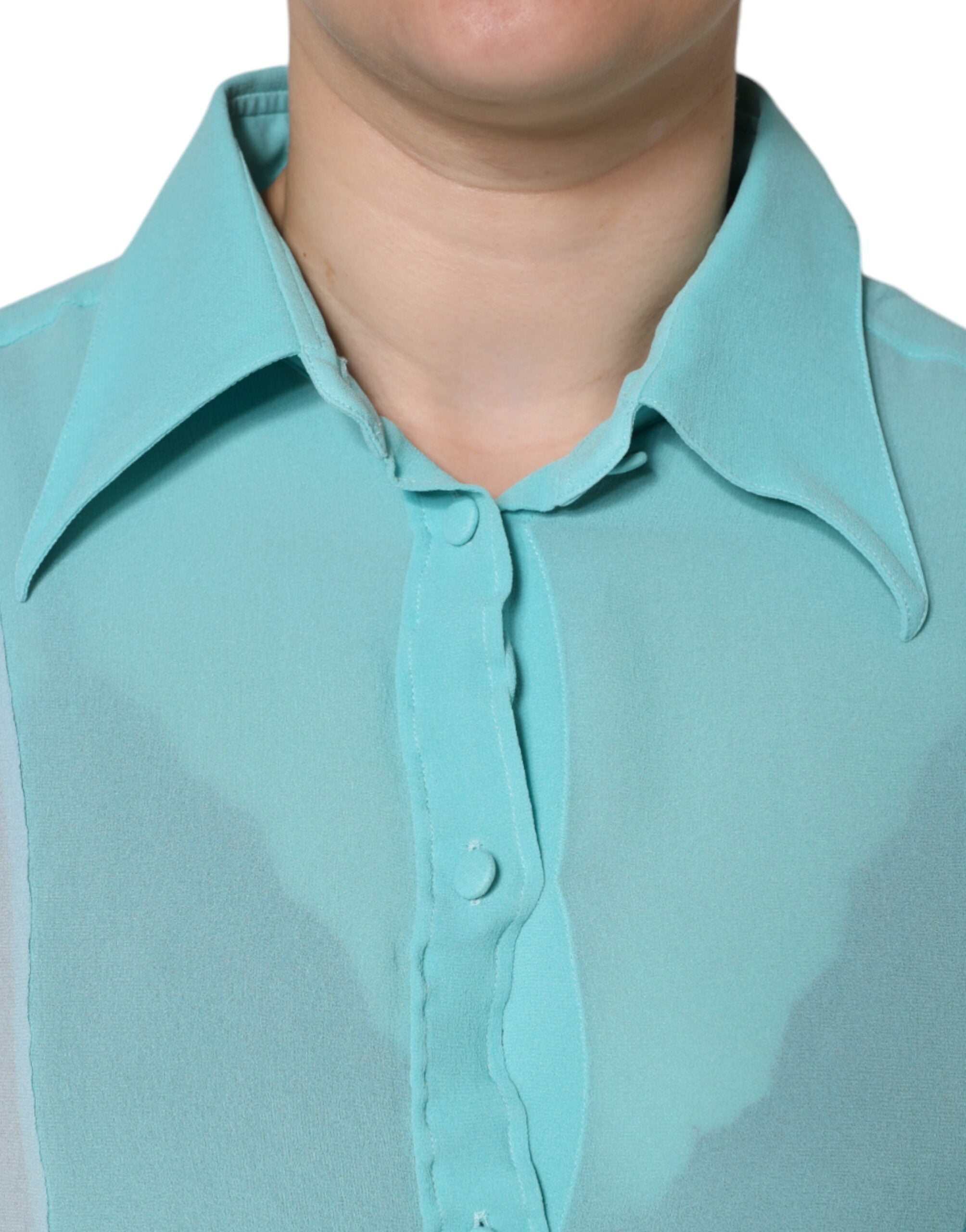 Многоцветна блуза с дълги ръкави и копчета на Dolce & Gabbana