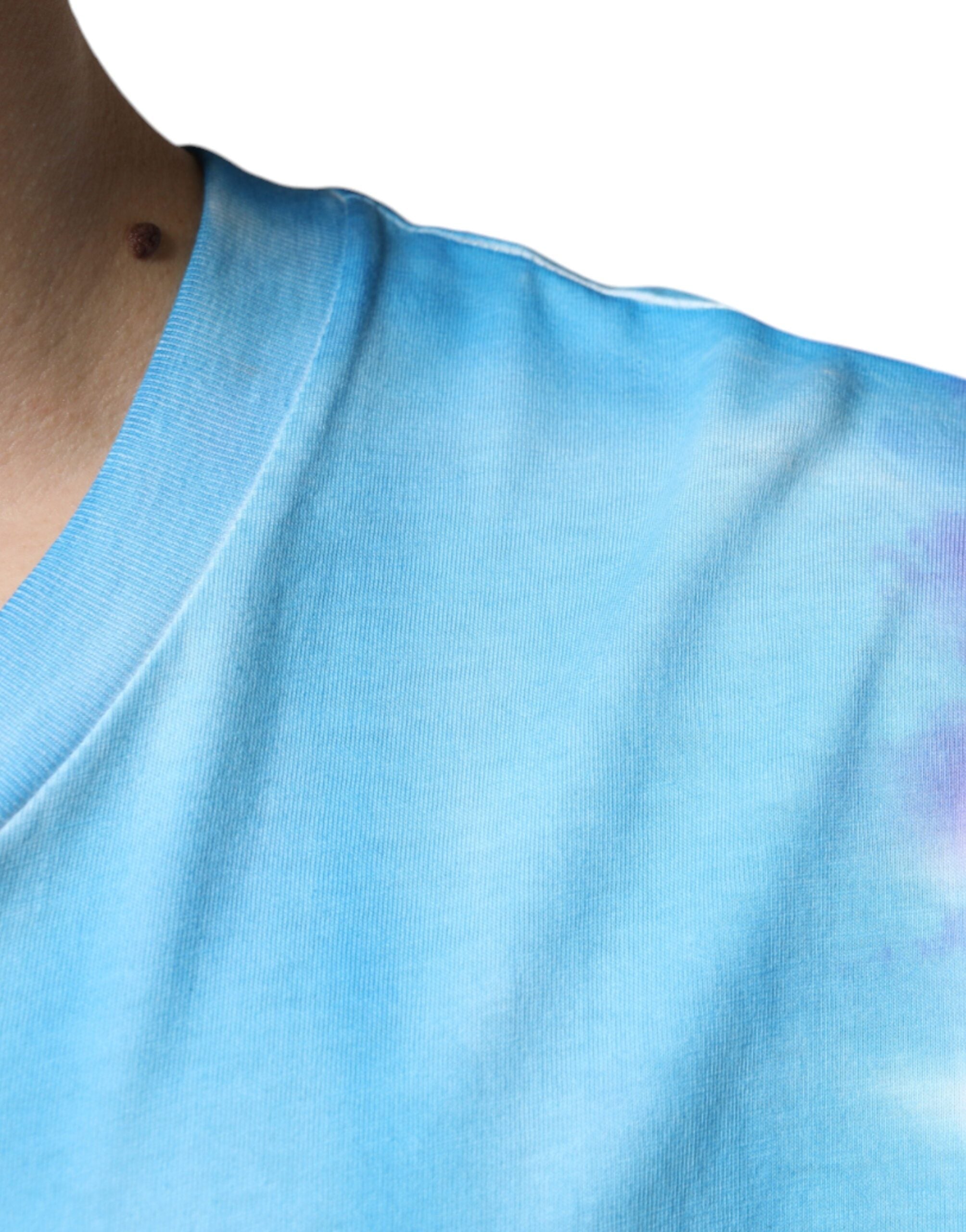 Многоцветна памучна тениска без ръкави Dolce & Gabbana Tie Dye