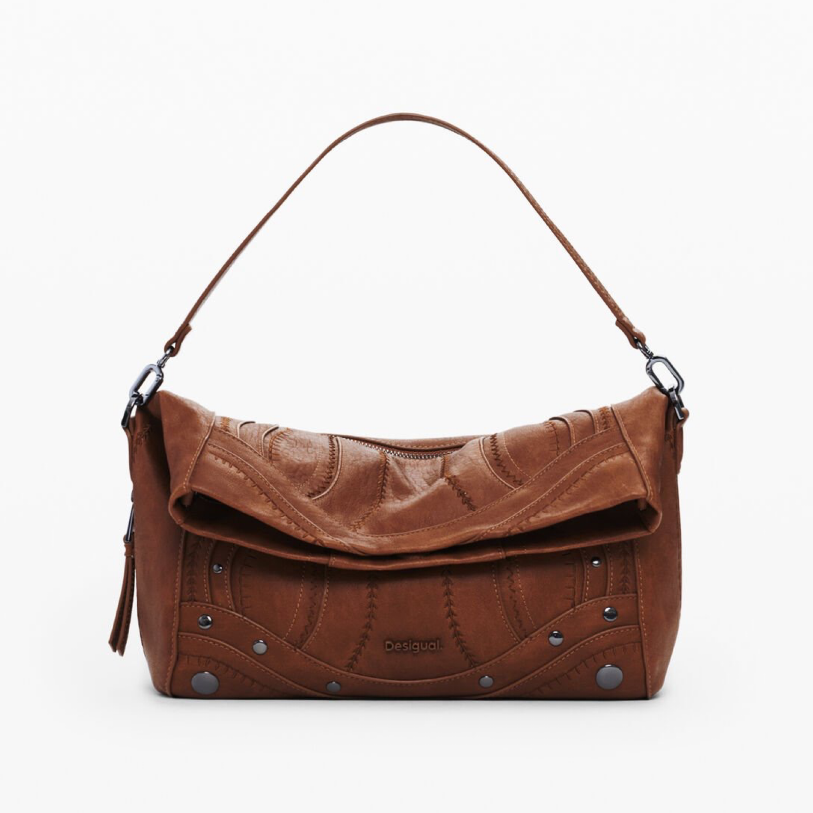 Дамска кафява чанта Desigual Women Shoulder Bag 25WAXPA8 Front View