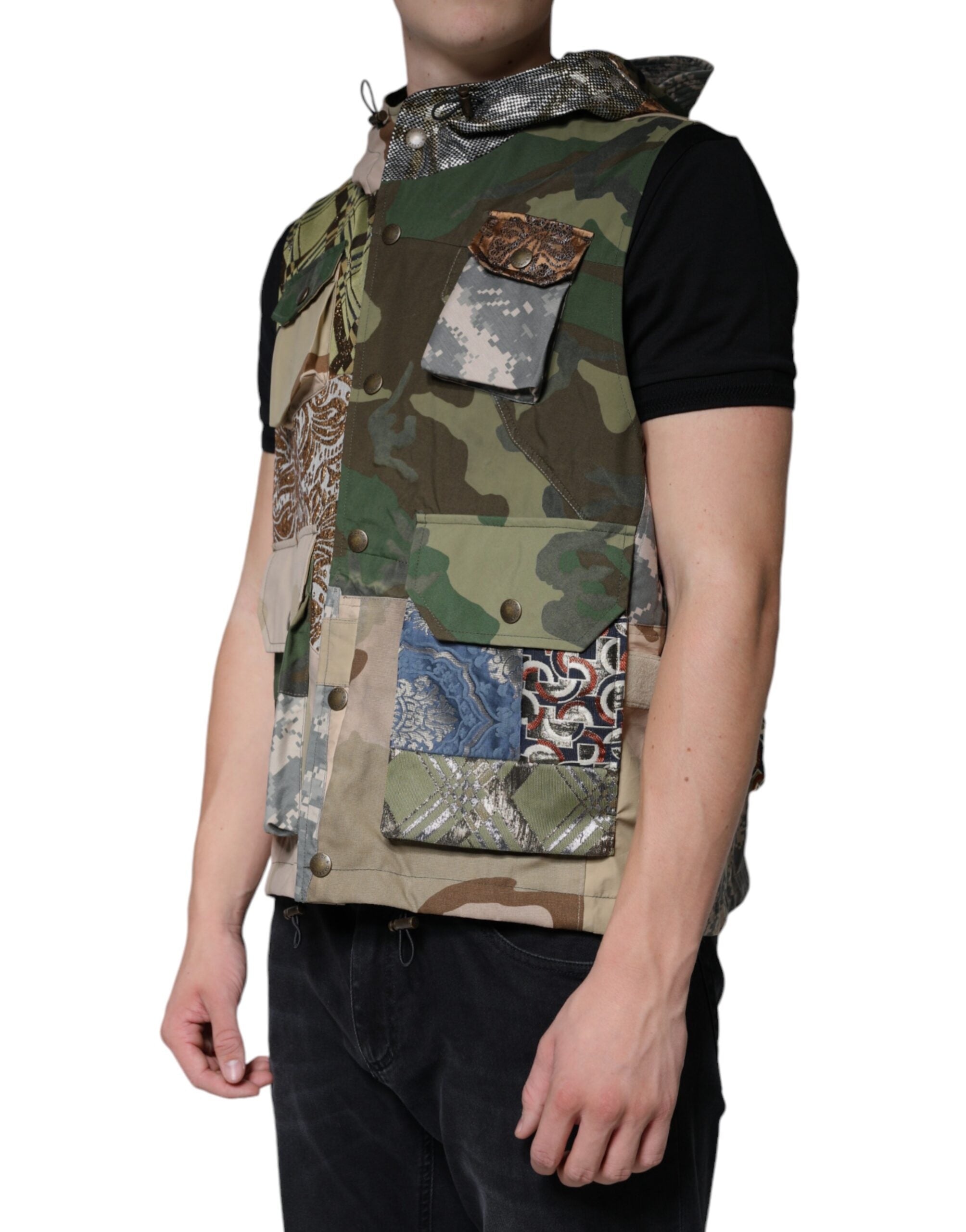 Dolce & Gabbana Многоцветно пачуърк яке с качулка