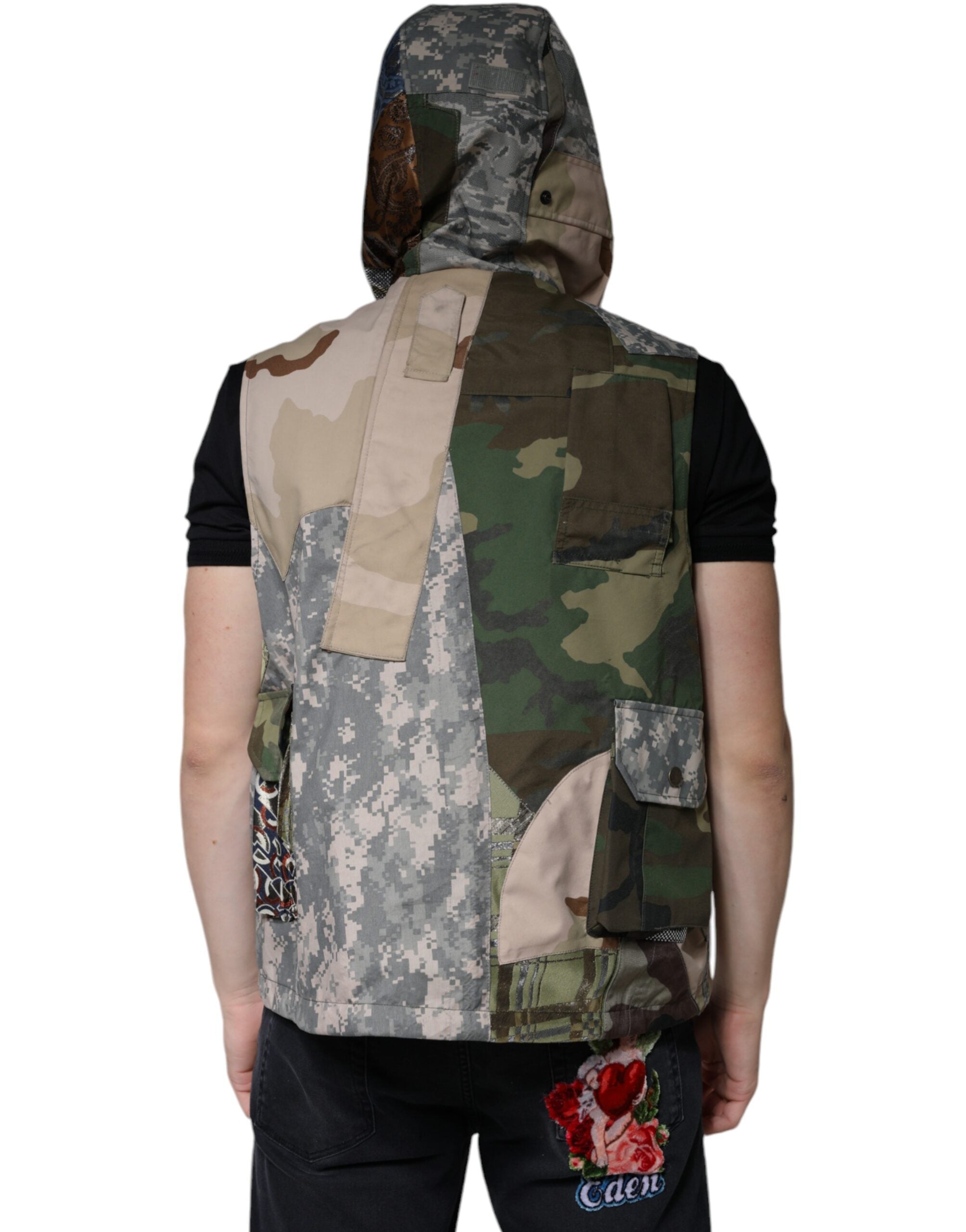 Dolce & Gabbana Многоцветно пачуърк яке с качулка