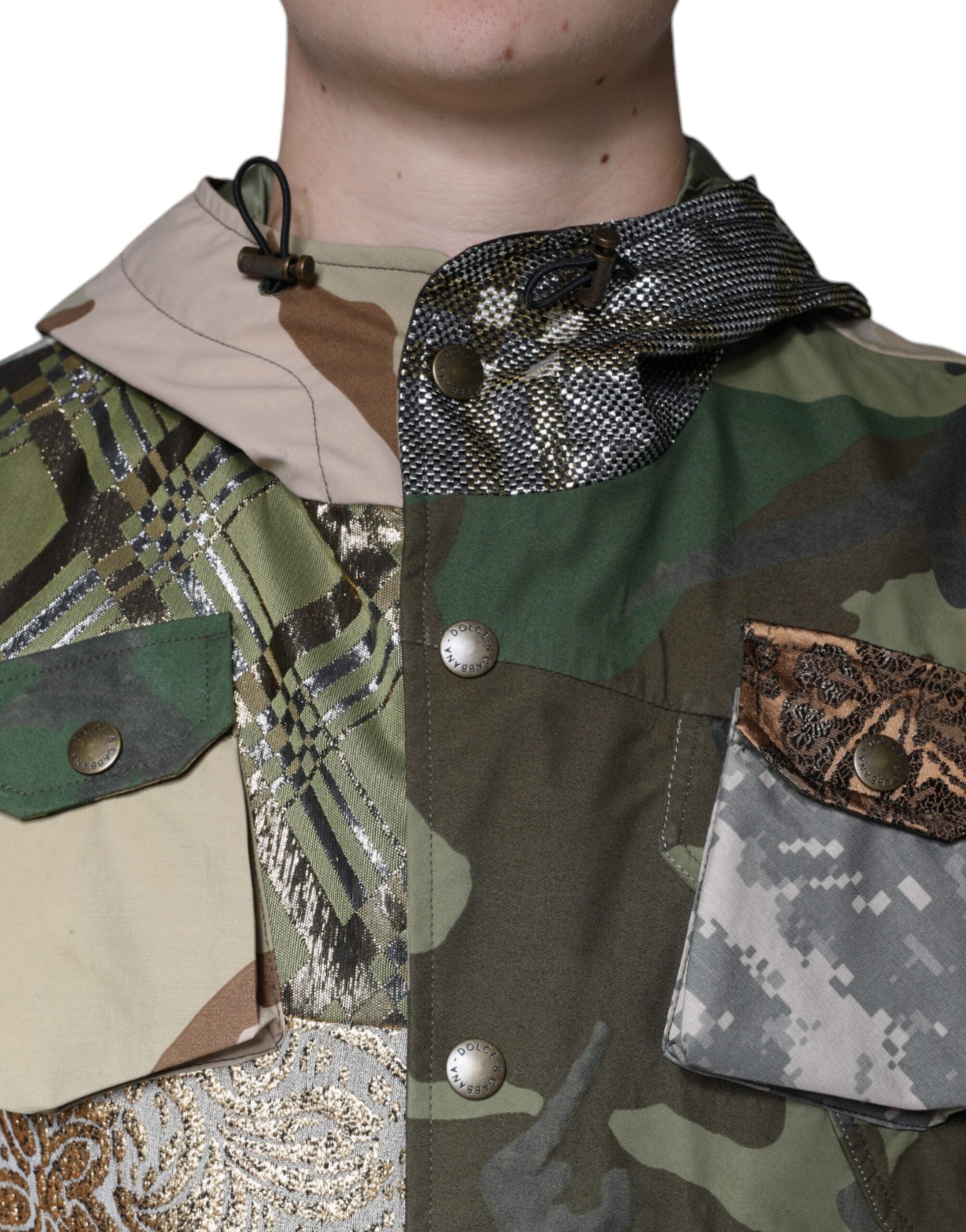 Dolce & Gabbana Многоцветно пачуърк яке с качулка