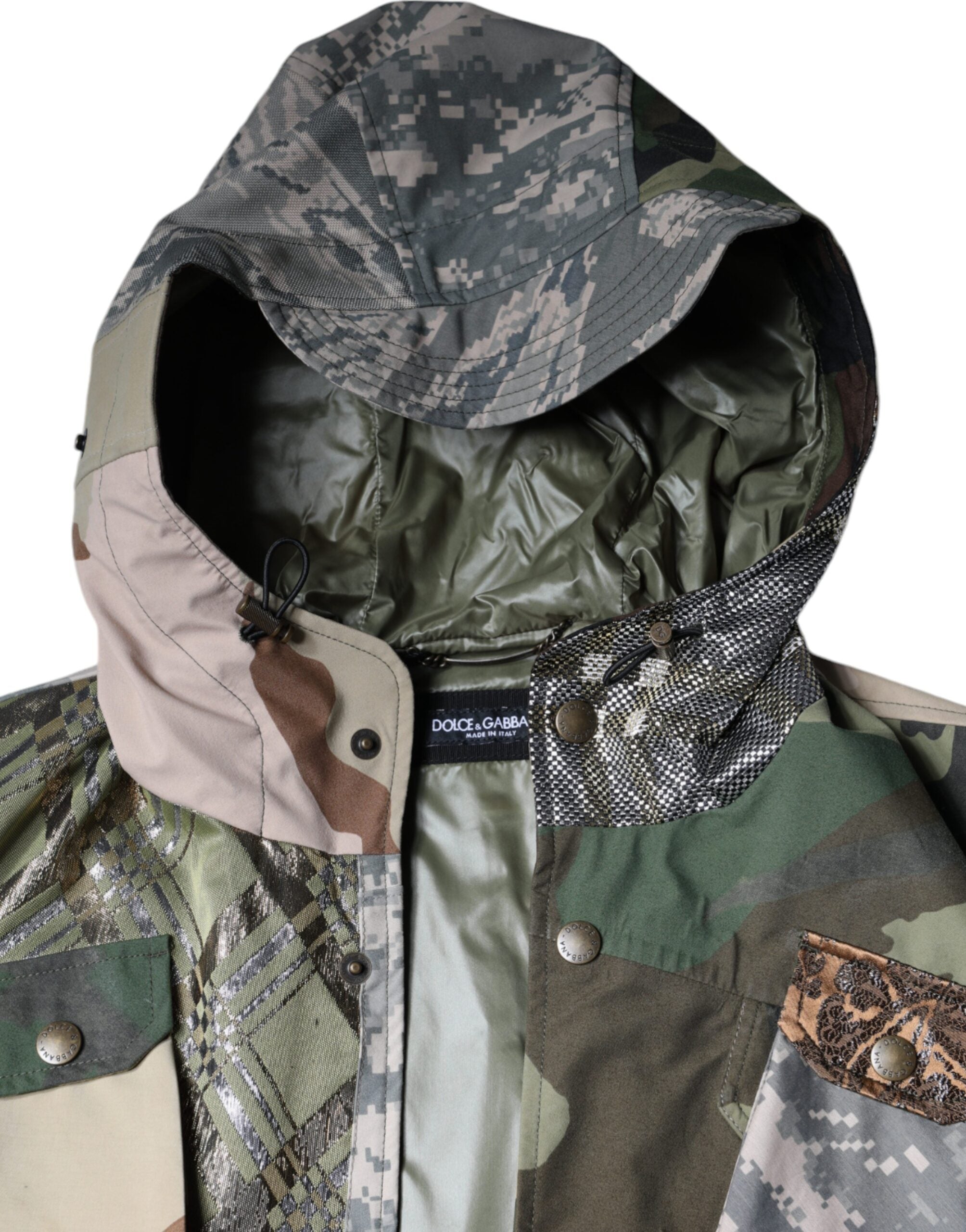 Dolce & Gabbana Многоцветно пачуърк яке с качулка