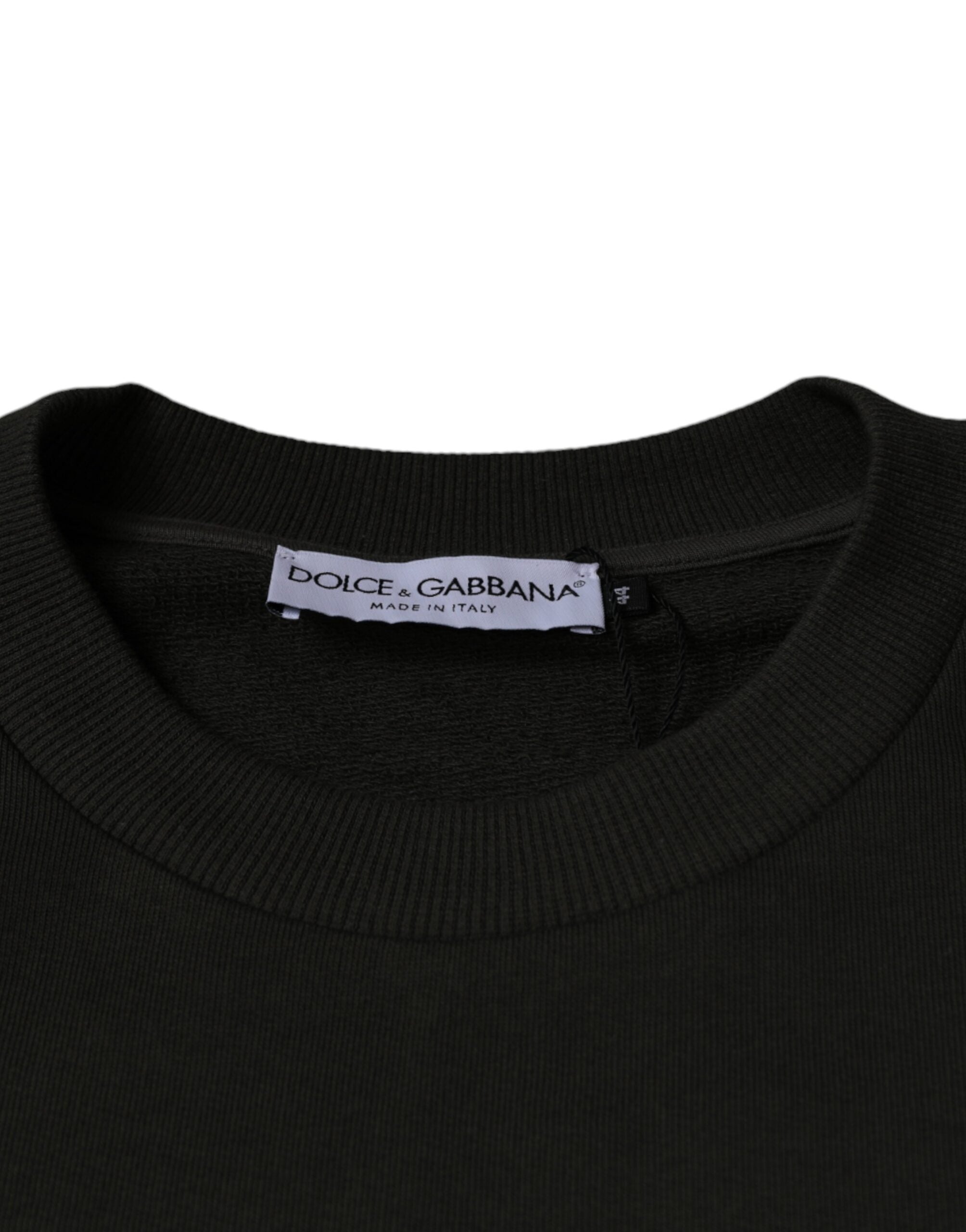 Пуловер Dolce & Gabbana Army Green DG Crown Crew Deck Pulover
