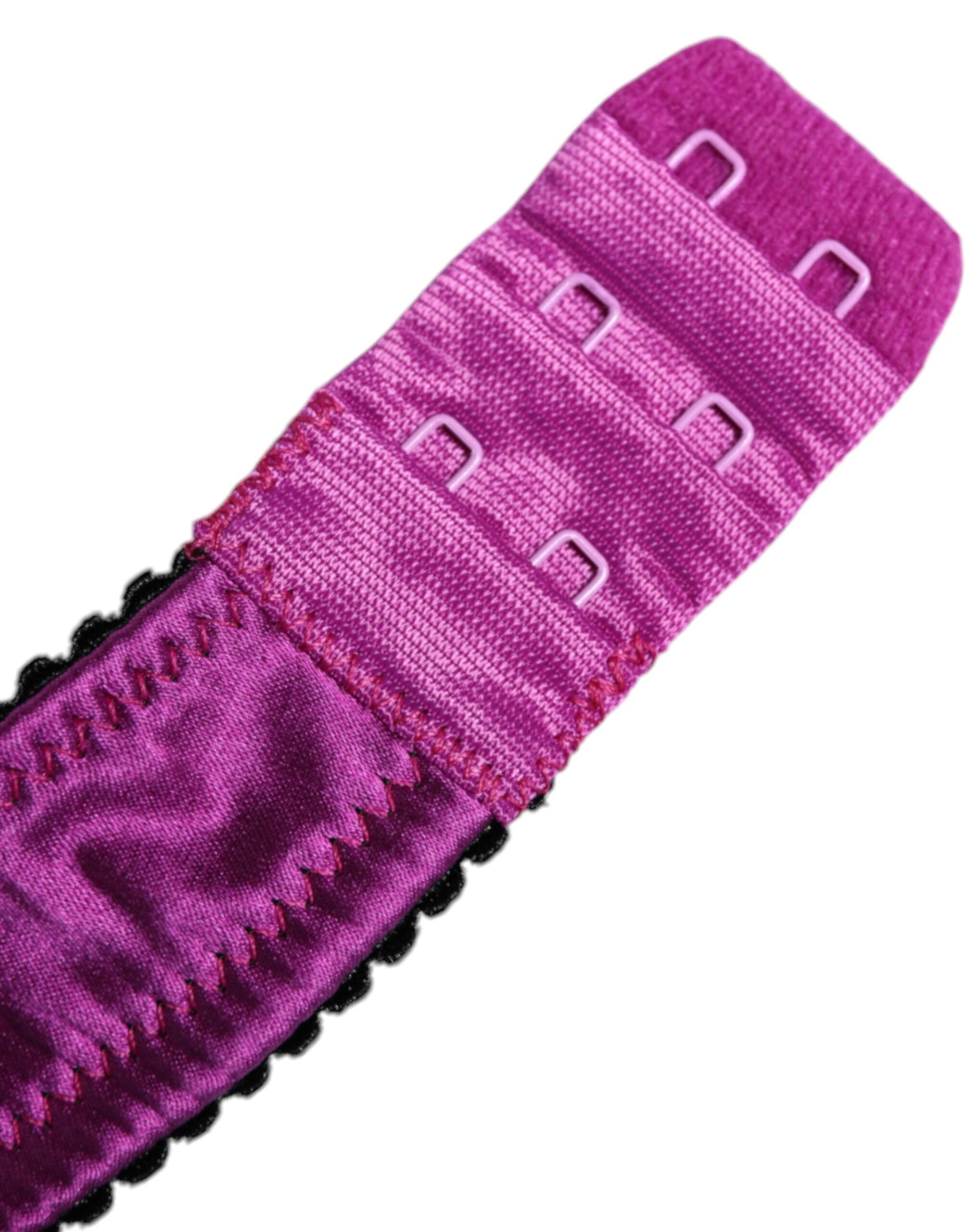 Долче и Габана лилаво копринено бельо сутиен с банели с банели