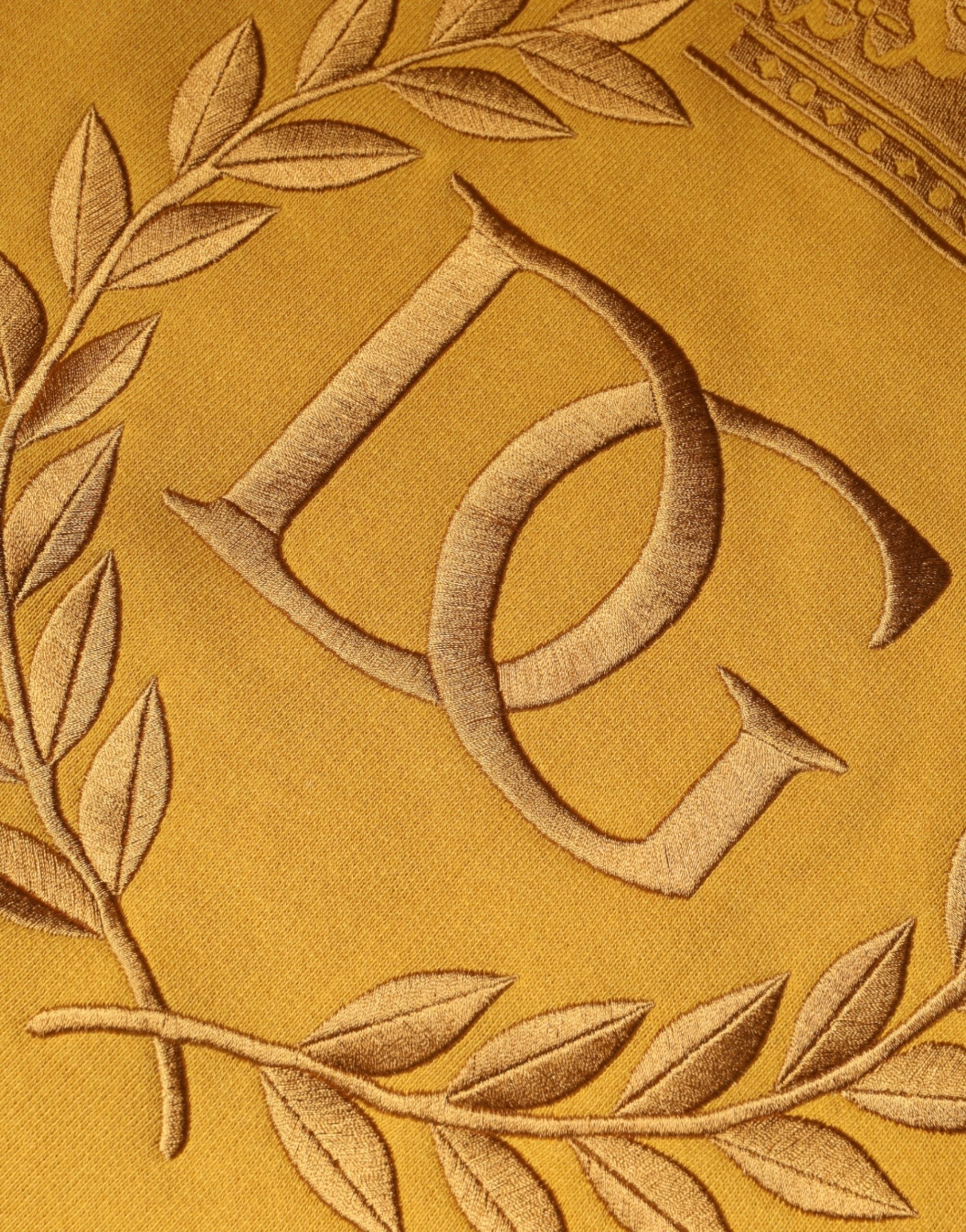 Dolce & Gabbana Mustard DG мъжки суичър пуловер с качулка