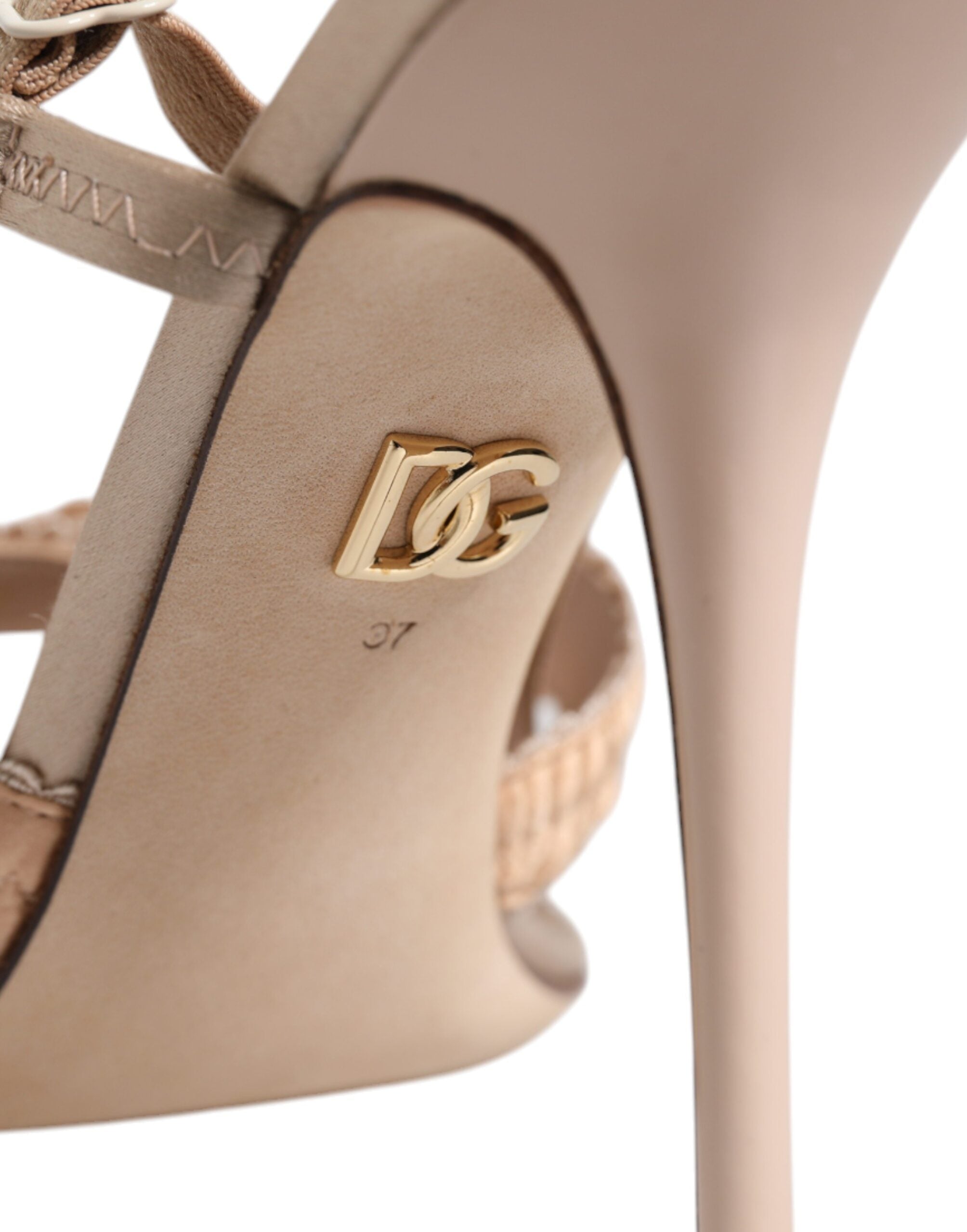 Dolce & Gabbana Beige Keira Slingback Heels Сандали Обувки