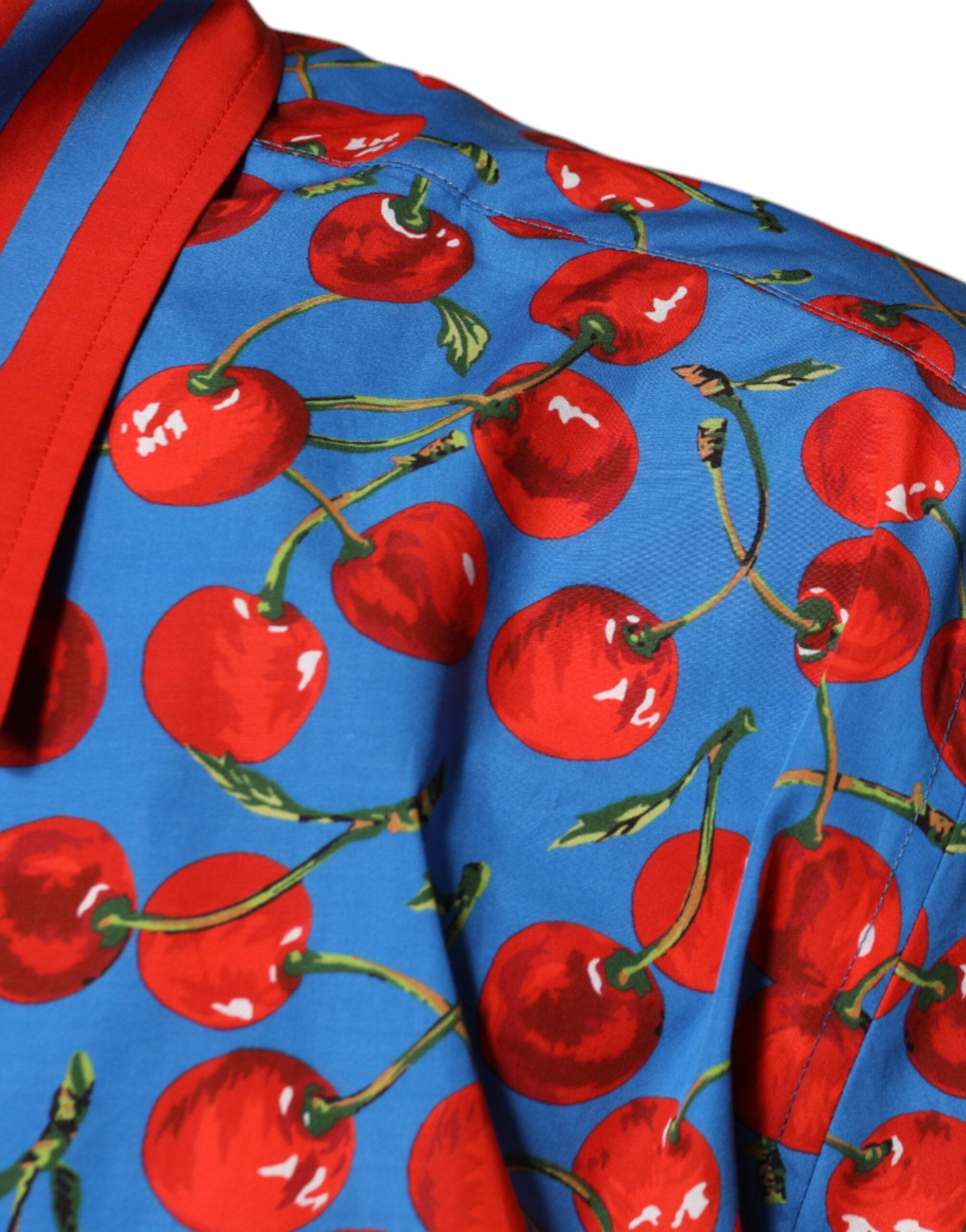 Dolce & Gabbana Blue Cherry памучна ежедневна риза с копчета