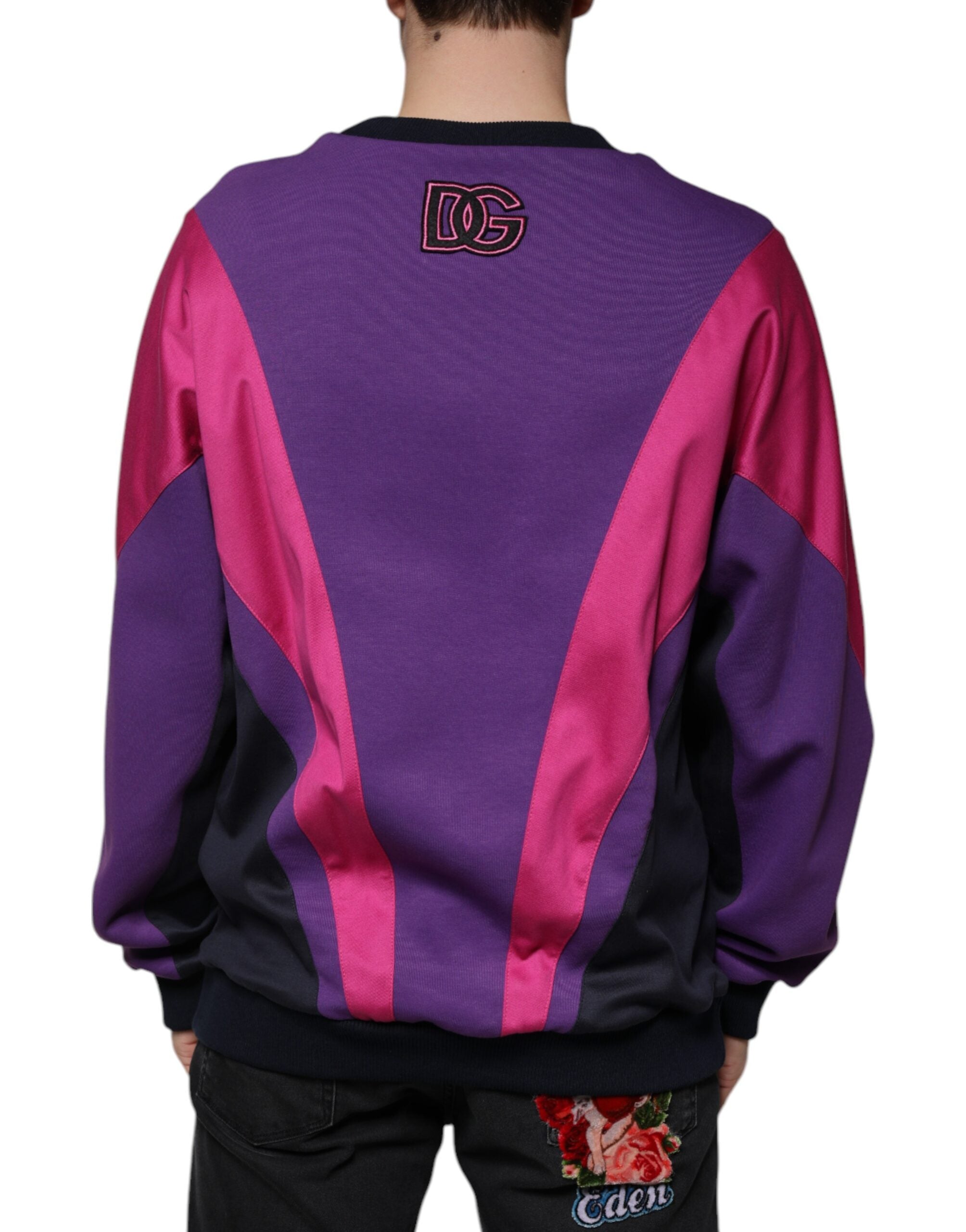 Dolce & Gabbana Многоцветен мъжки пуловер с кръгло деколте