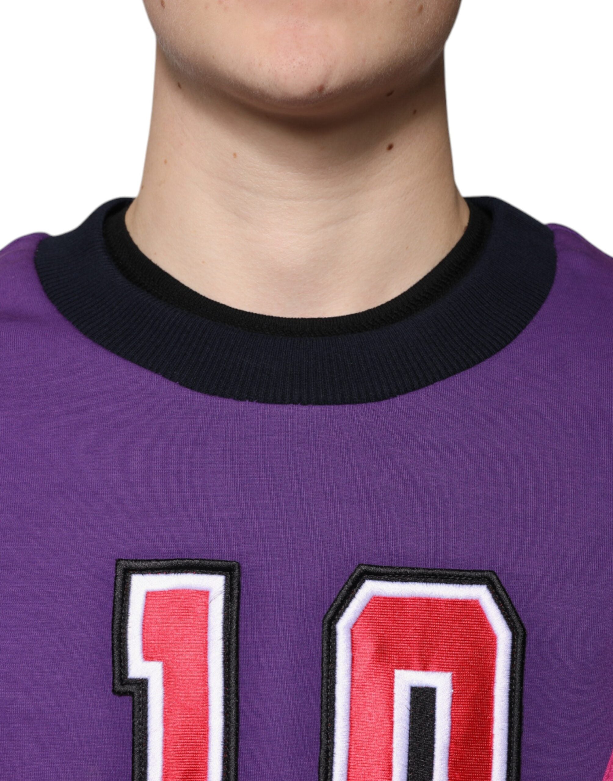 Dolce & Gabbana Многоцветен мъжки пуловер с кръгло деколте