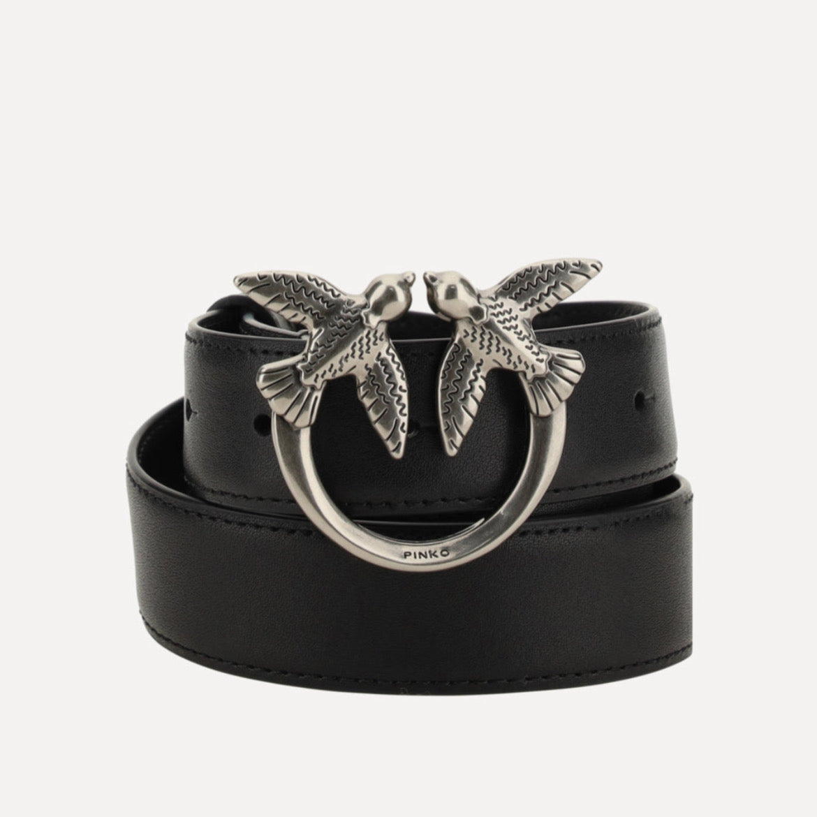 Women’s black belt Pinko Дамски черен колан 100125A0F1 Z99O front view