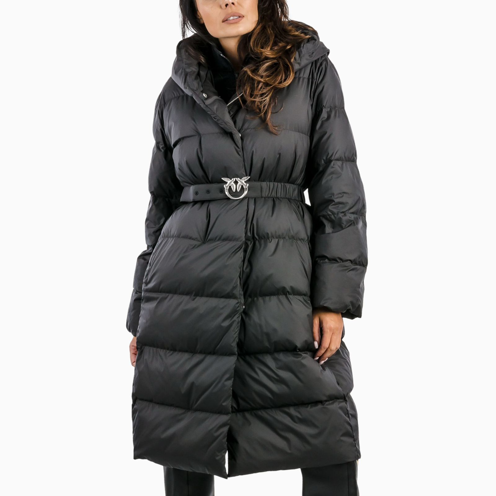 Дамско дълго яке Women's jacket Collirio Caban PINKO 103828 A11M Z99 Black Front View