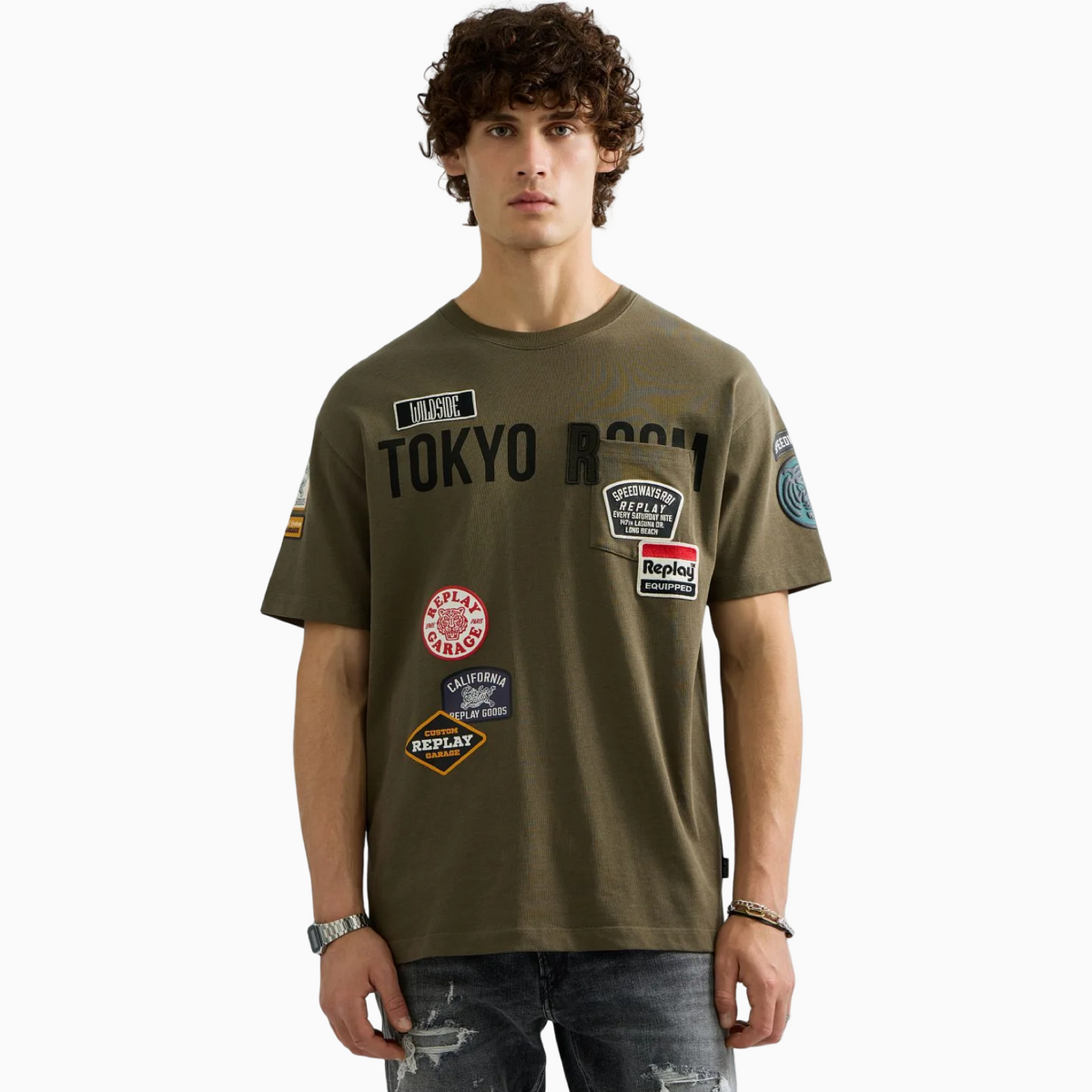 Мъжка тениска Replay Men T-shirt M13MA.000.7242KW-C00G Front View