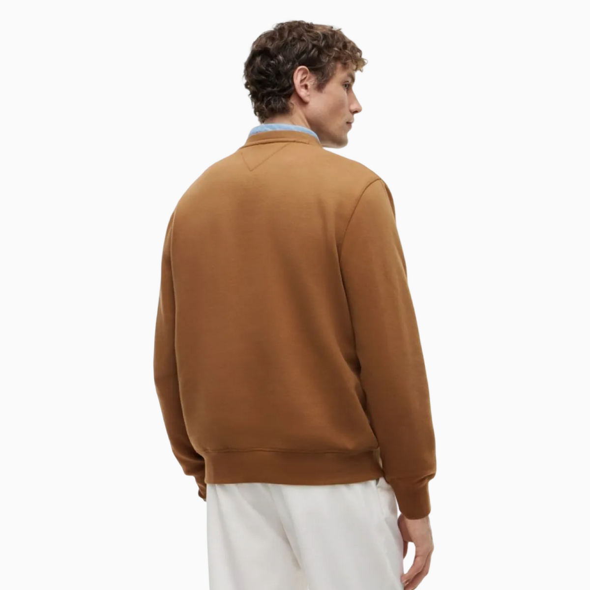 Tommy Hilfiger ανδρικό φούτερ MW0MW40000 GVH – Μπεζ – Πίσω όψη