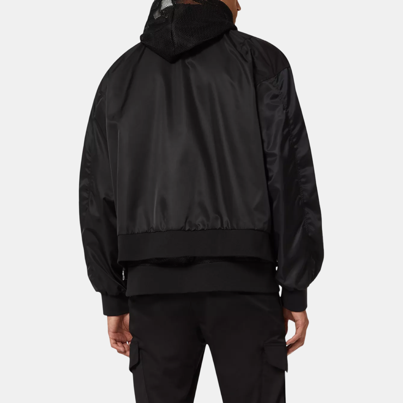 Dolce & Gabbana Nylon Hooded Men Bomber Jacket Front View