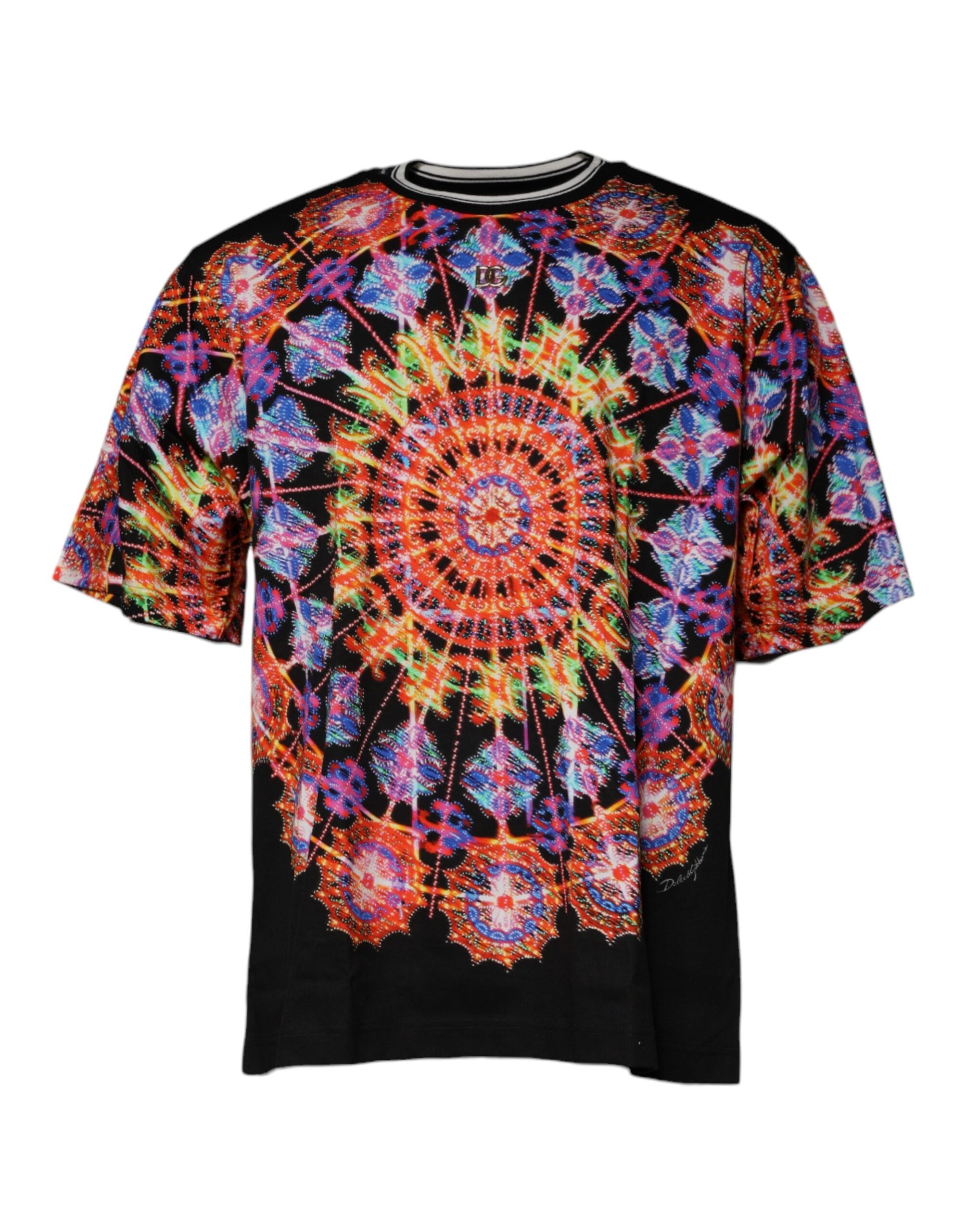 Мъжка тениска Dolce & Gabbana Multicolor Kaleidoscope с къси ръкави