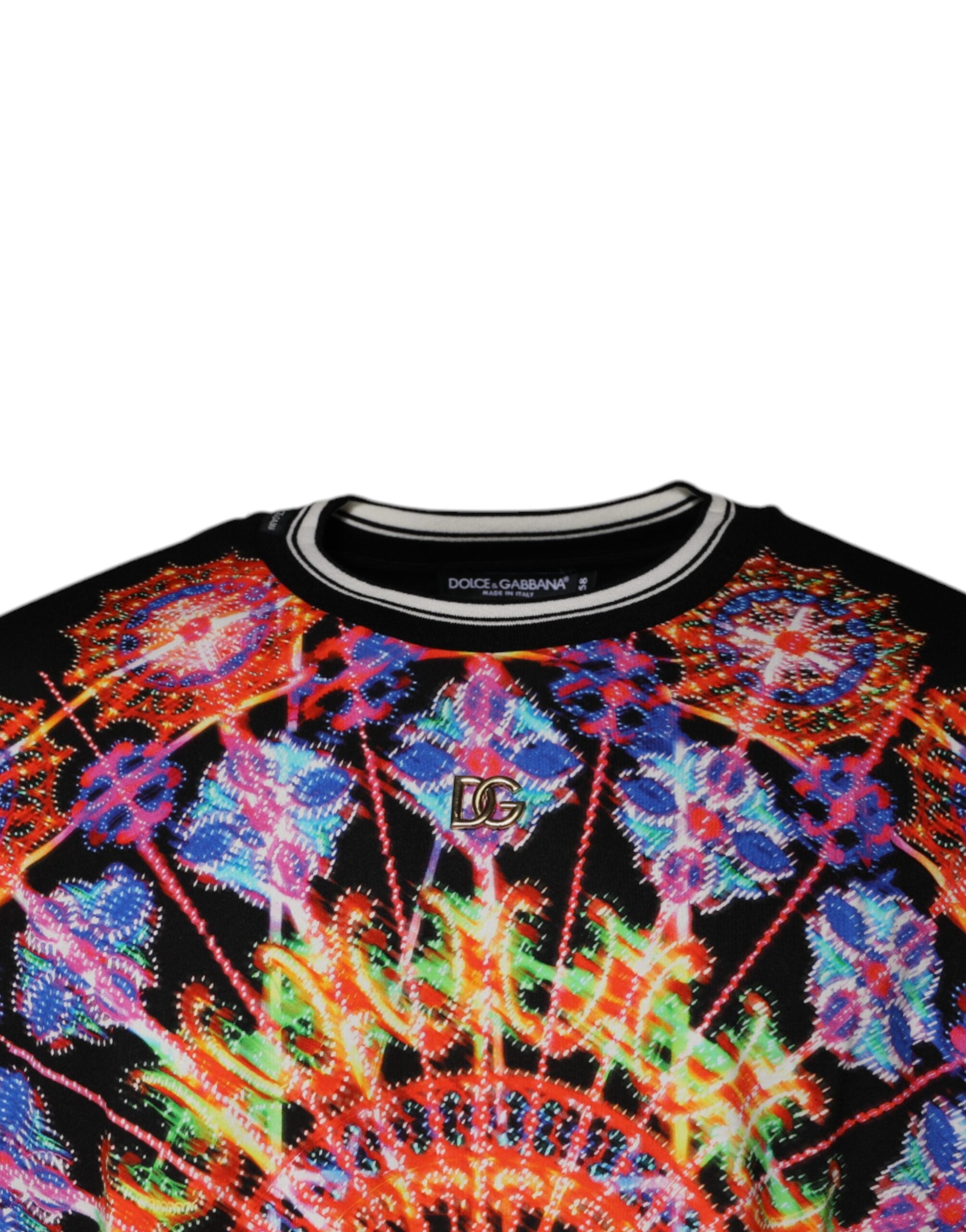 Мъжка тениска Dolce & Gabbana Multicolor Kaleidoscope с къси ръкави