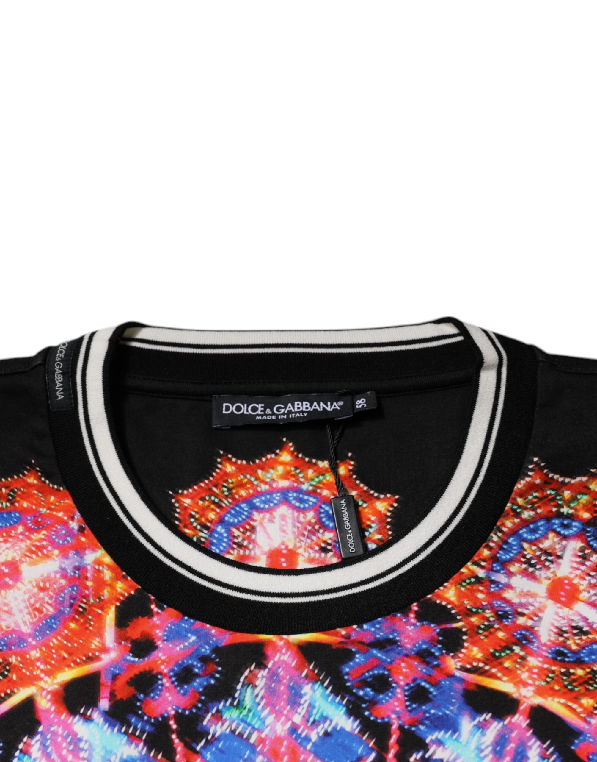 Мъжка тениска Dolce & Gabbana Multicolor Kaleidoscope с къси ръкави