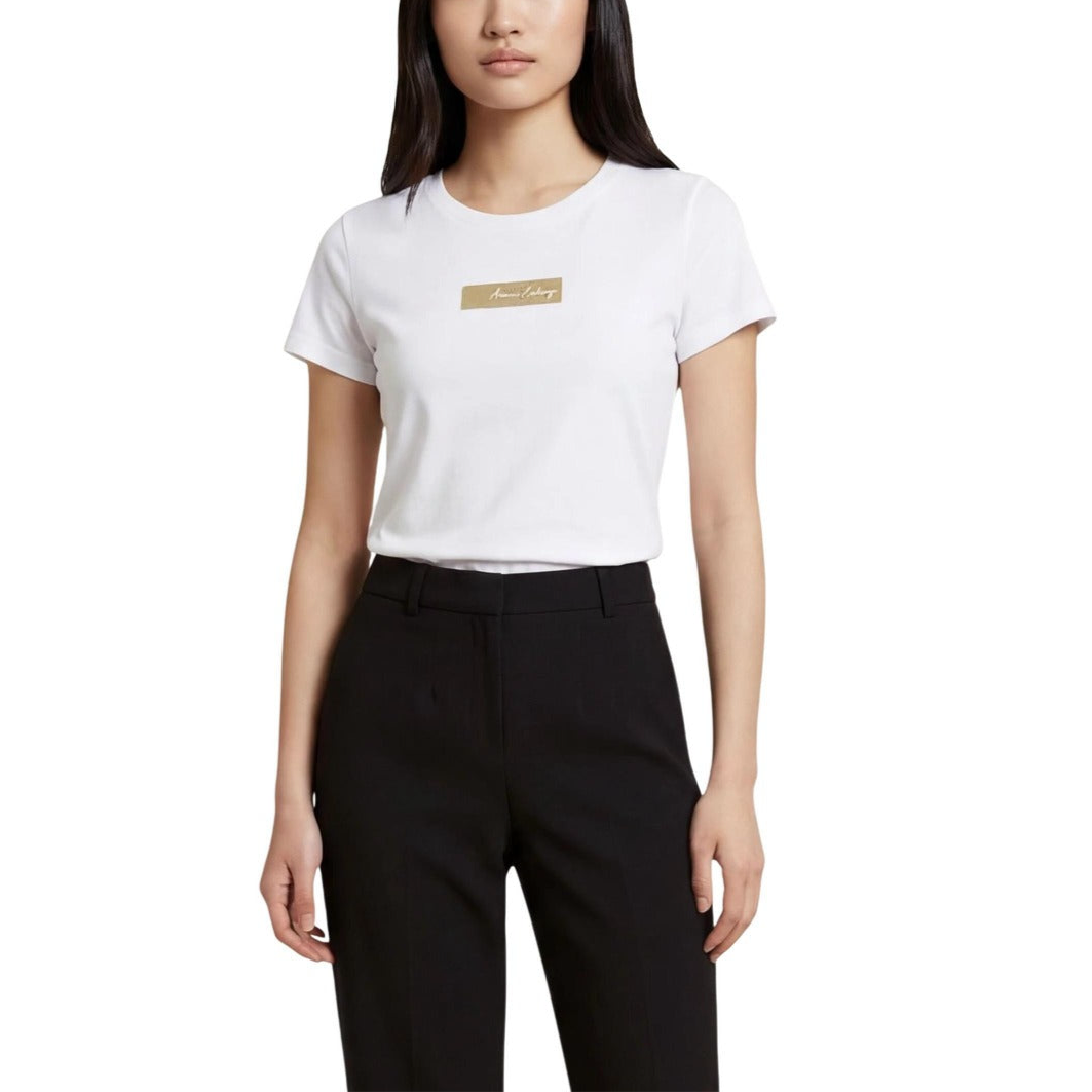 Дамска бяла тениска Armani Exchange Women T-shirt XW002327 AF10358 Front View