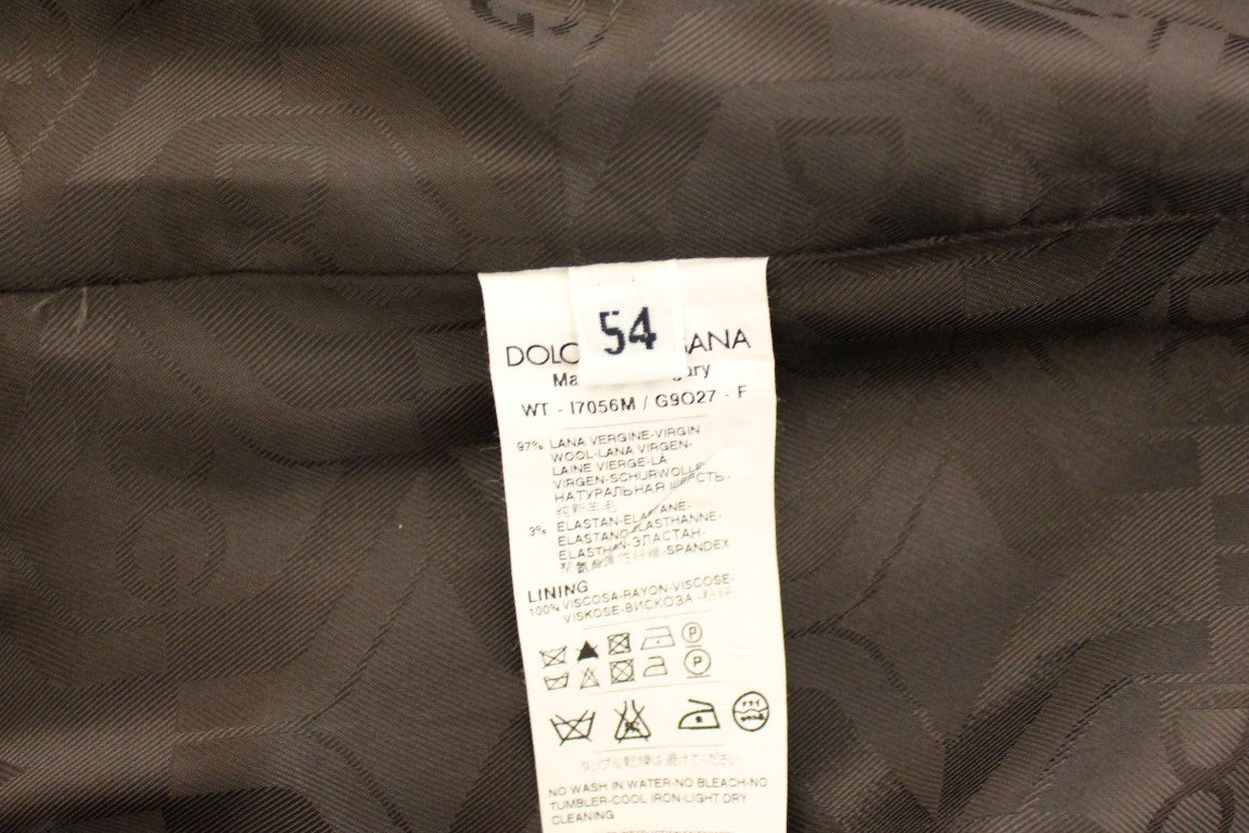 Елегантна вълнена жилетка на кафяви райета Dolce & Gabbana