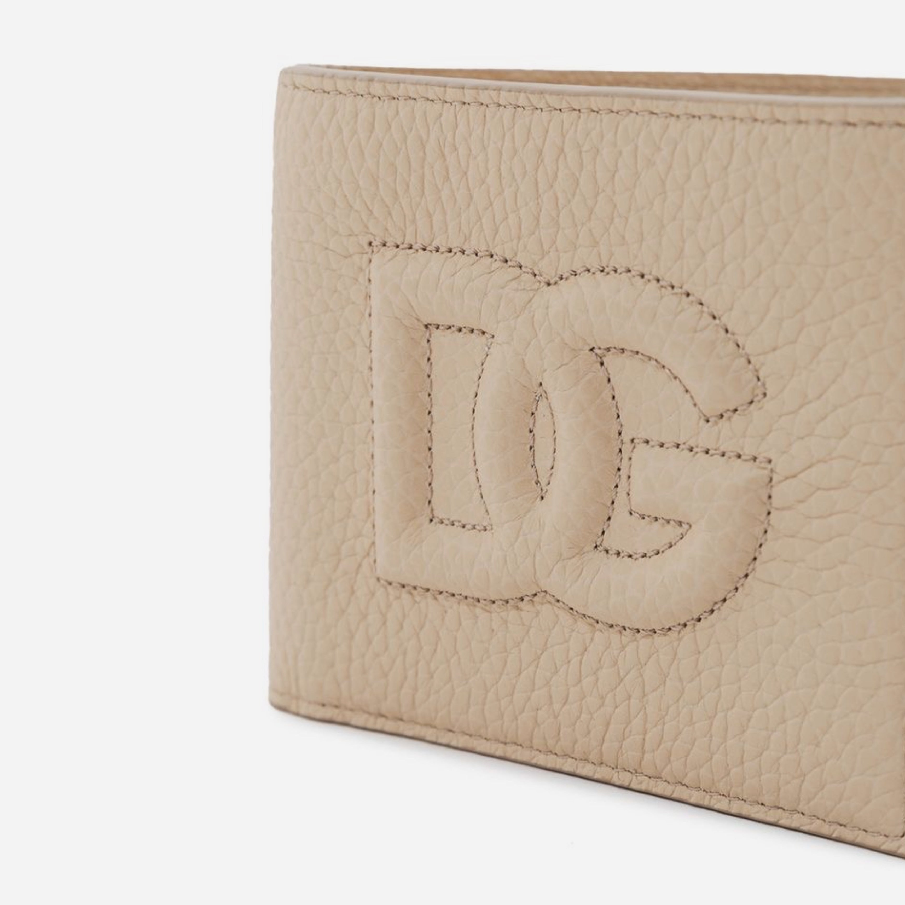 Мъжки луксозен бежов портфейл от еленова кожа Dolce & Gabbana Men’s Beige Deer Leather Luxury Wallet